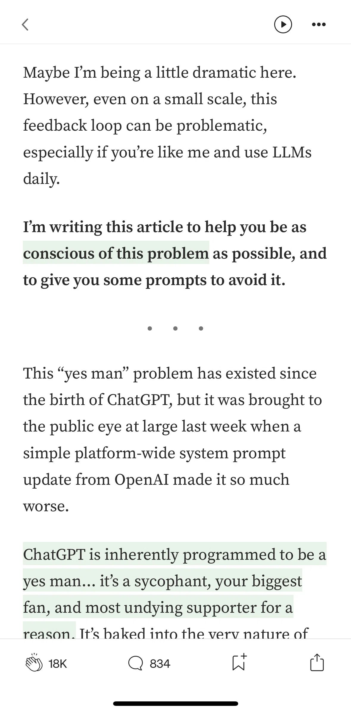 Medium Screen 1 screen in the Highlighting a phrase flow