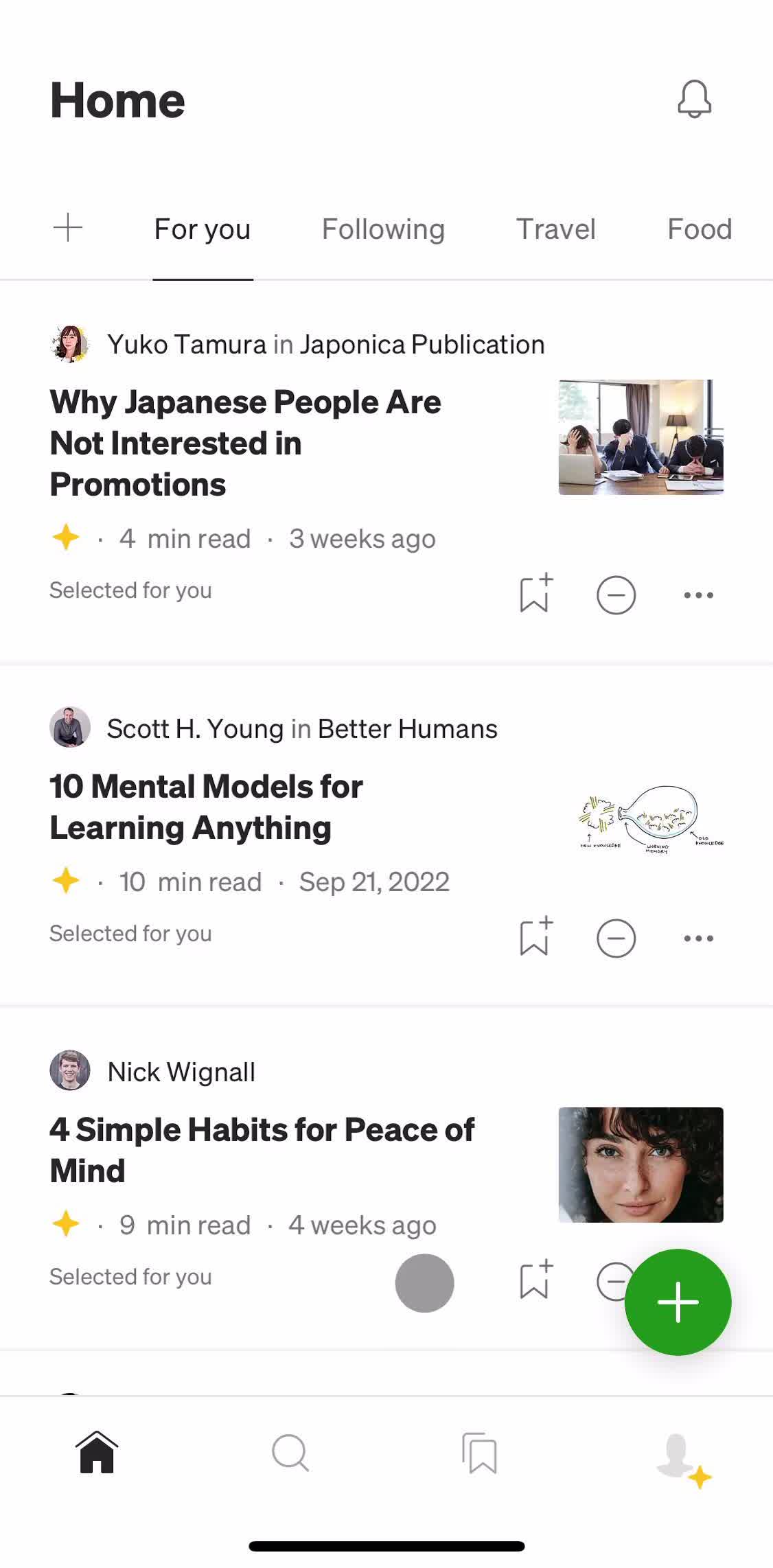 Medium Home screen in the Notification Settings flow