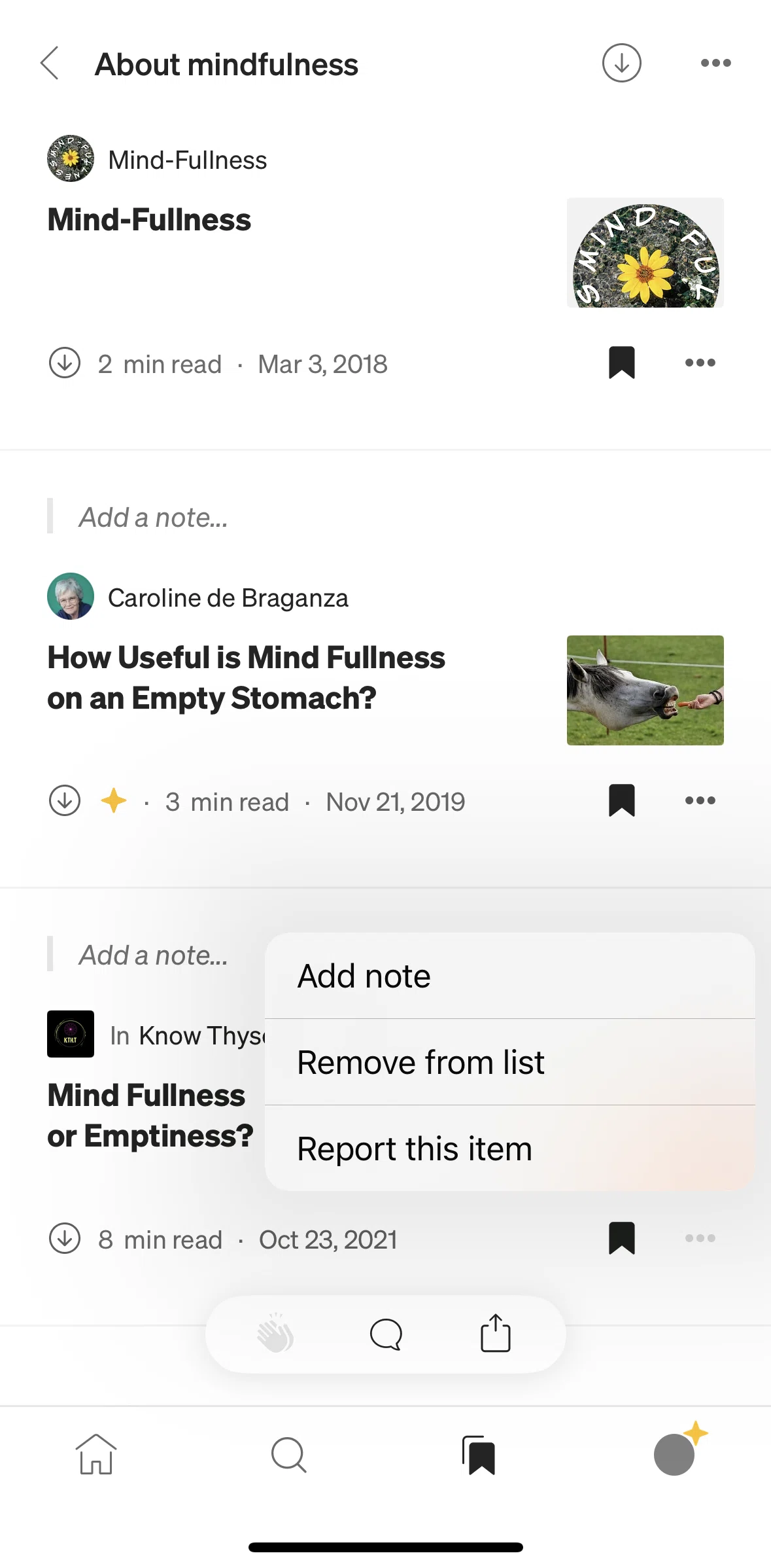 Medium Screen 1 screen in the Removing a story flow