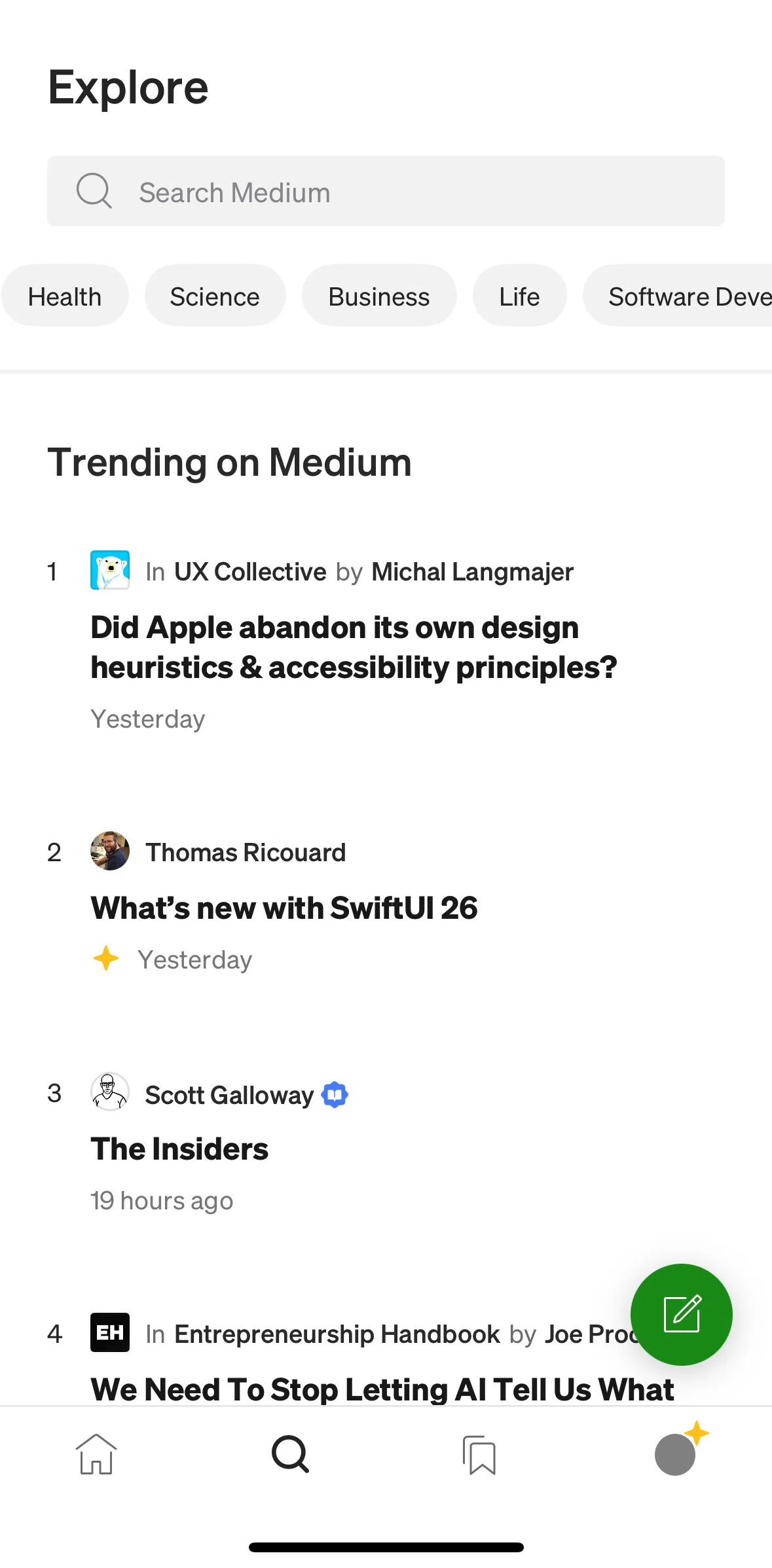 Medium Screen 1 screen in the Topic detail flow