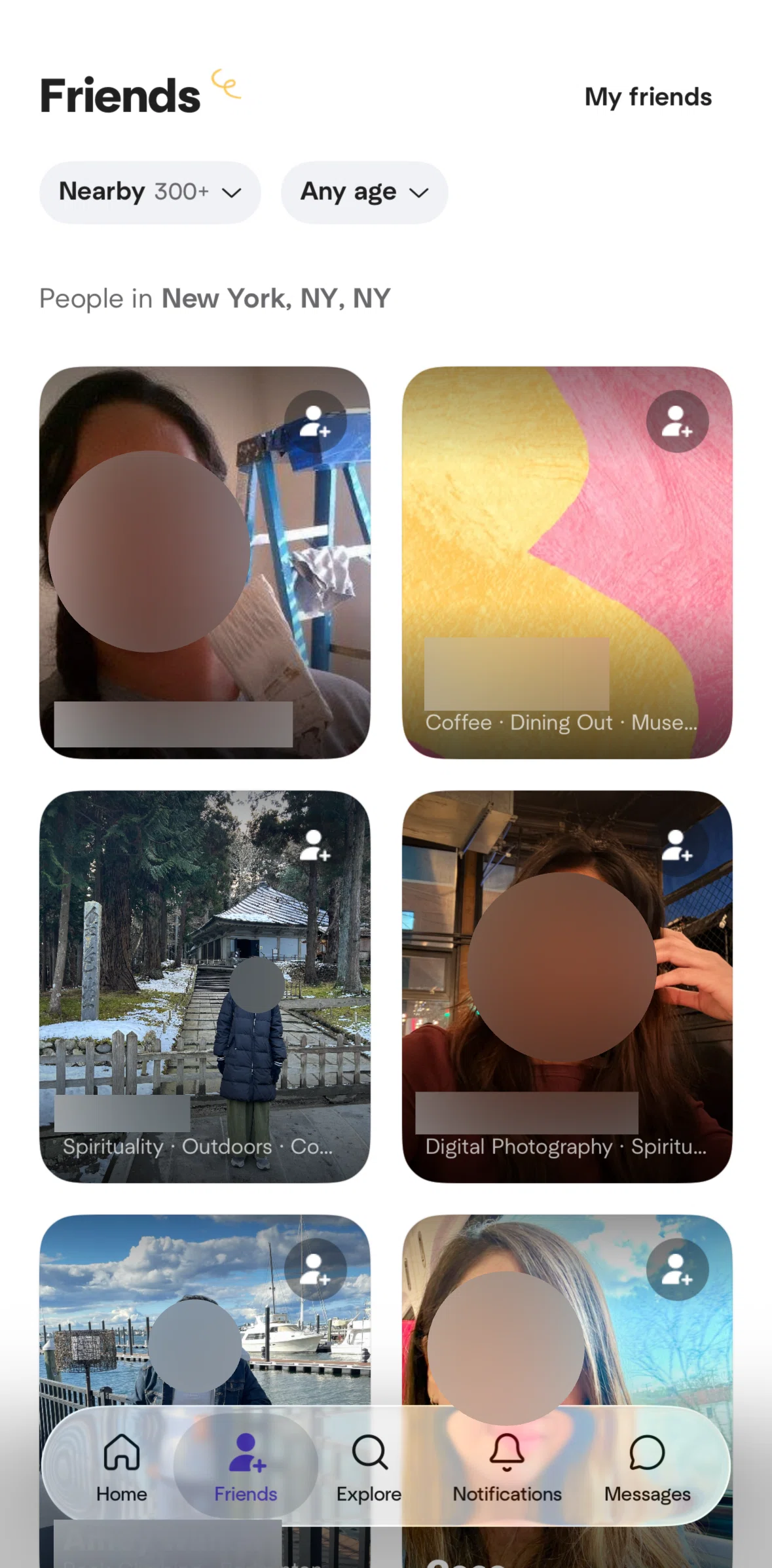 Meetup Screen screen in the Sorting friends flow