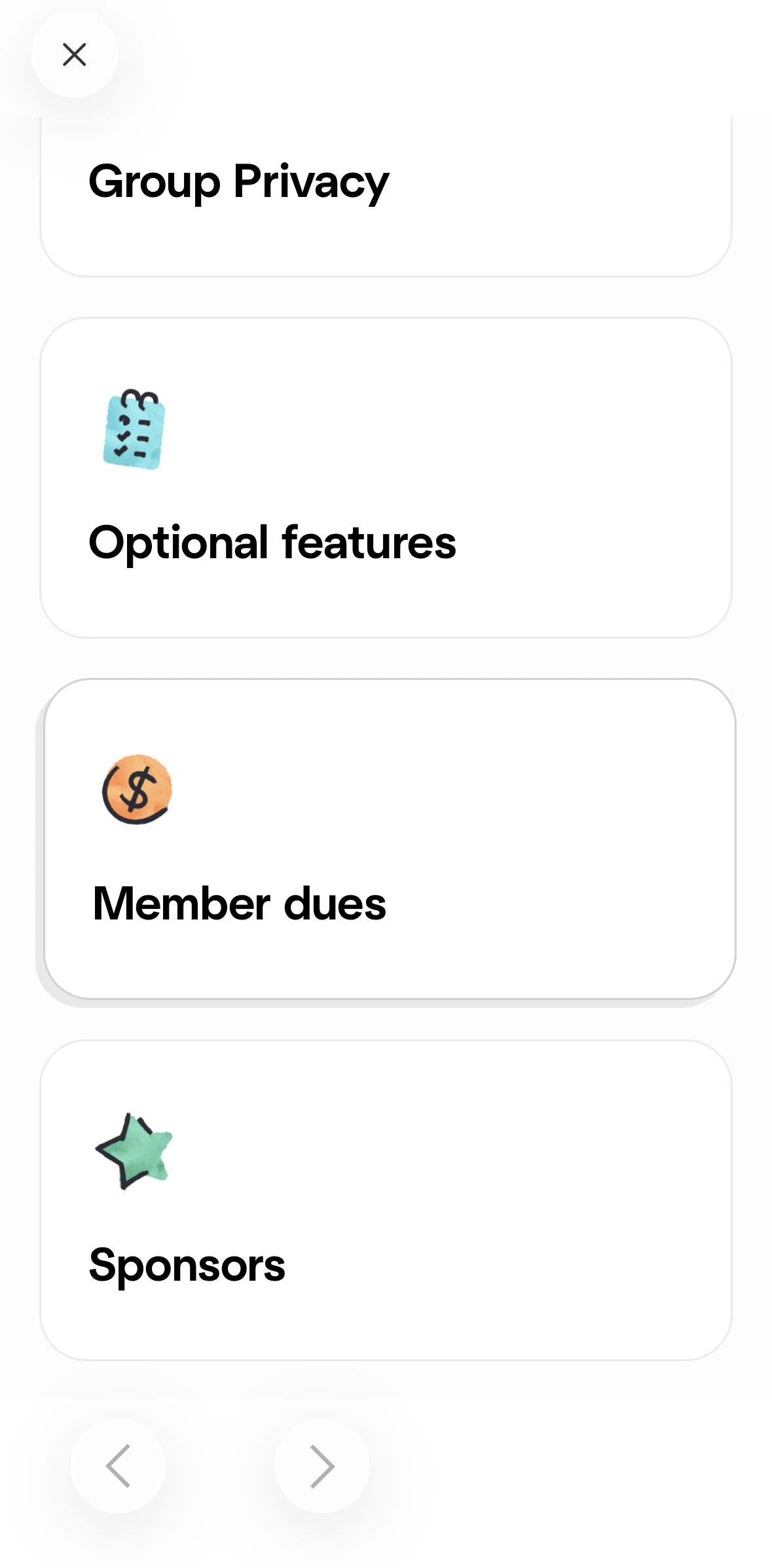 Meetup Screen screen in the Sponsors flow