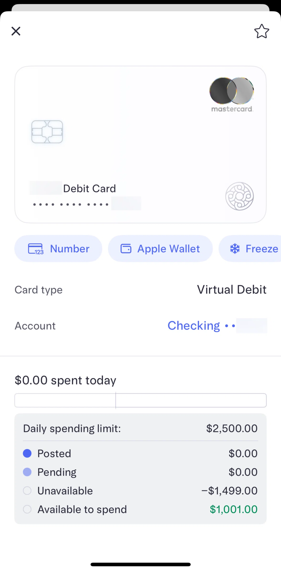 Mercury Screen screen in the Favoriting a card flow