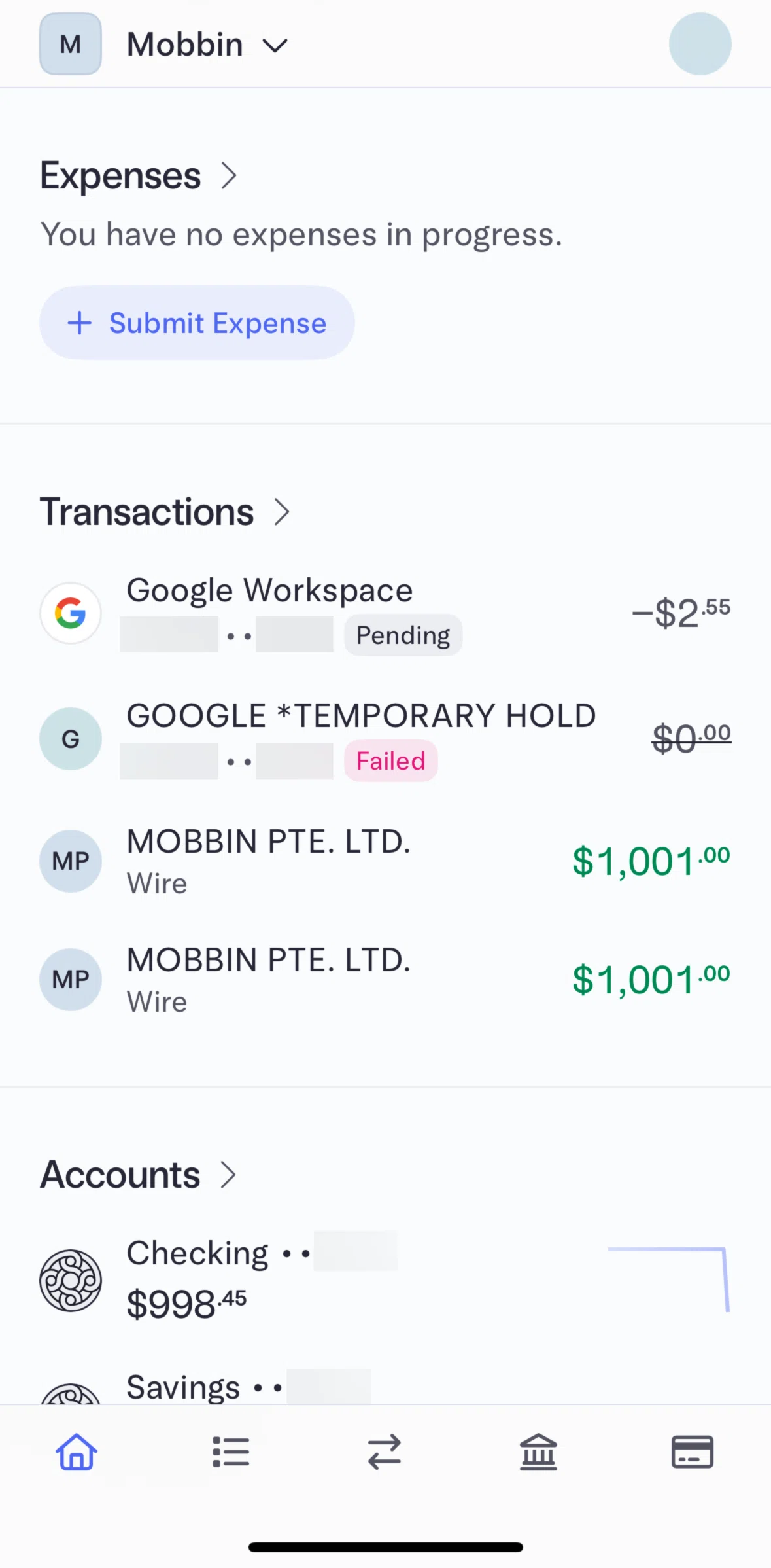 Mercury Screen screen in the Transaction detail flow