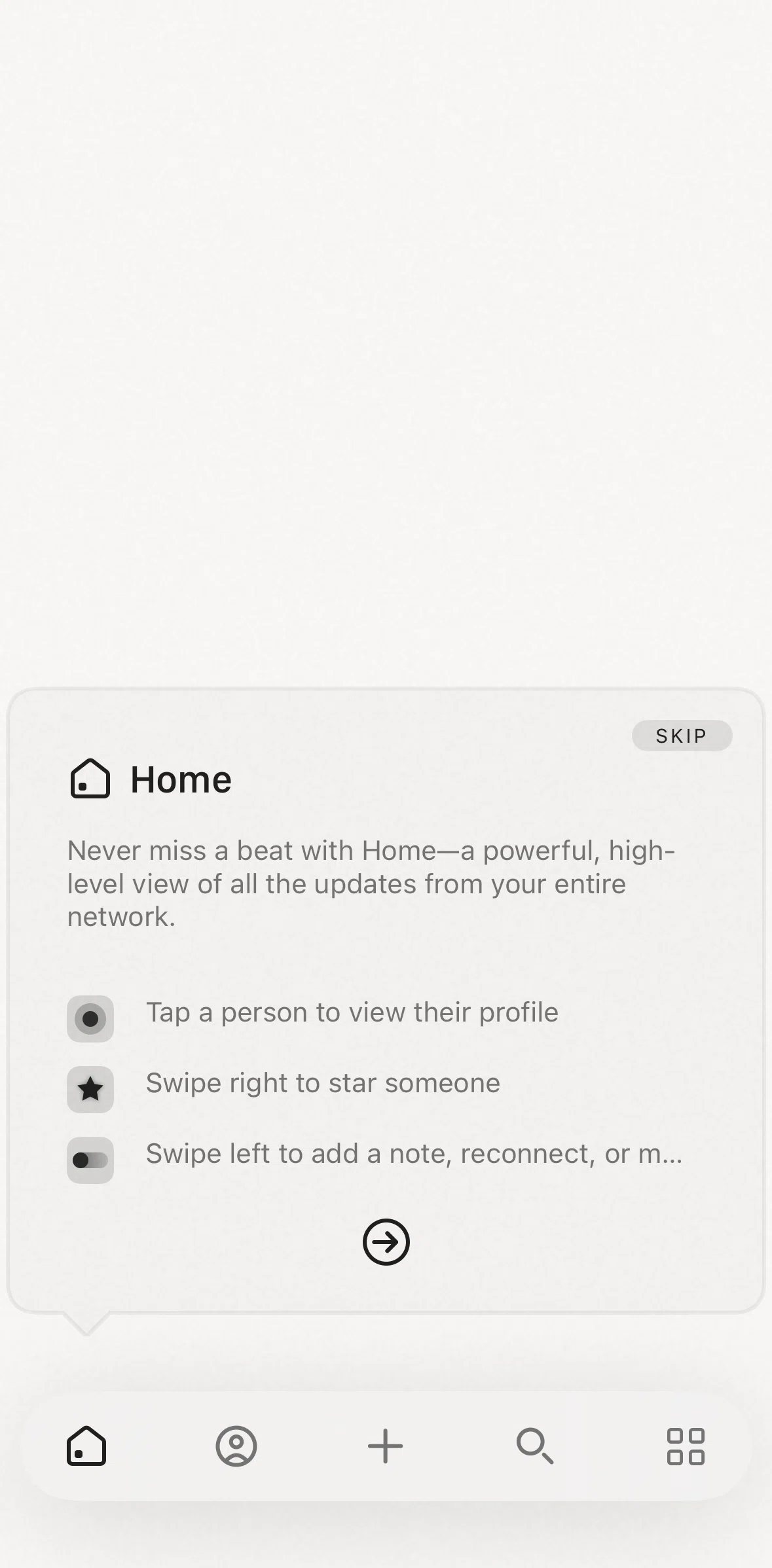 Mesh Screen screen in the Browsing tutorial flow