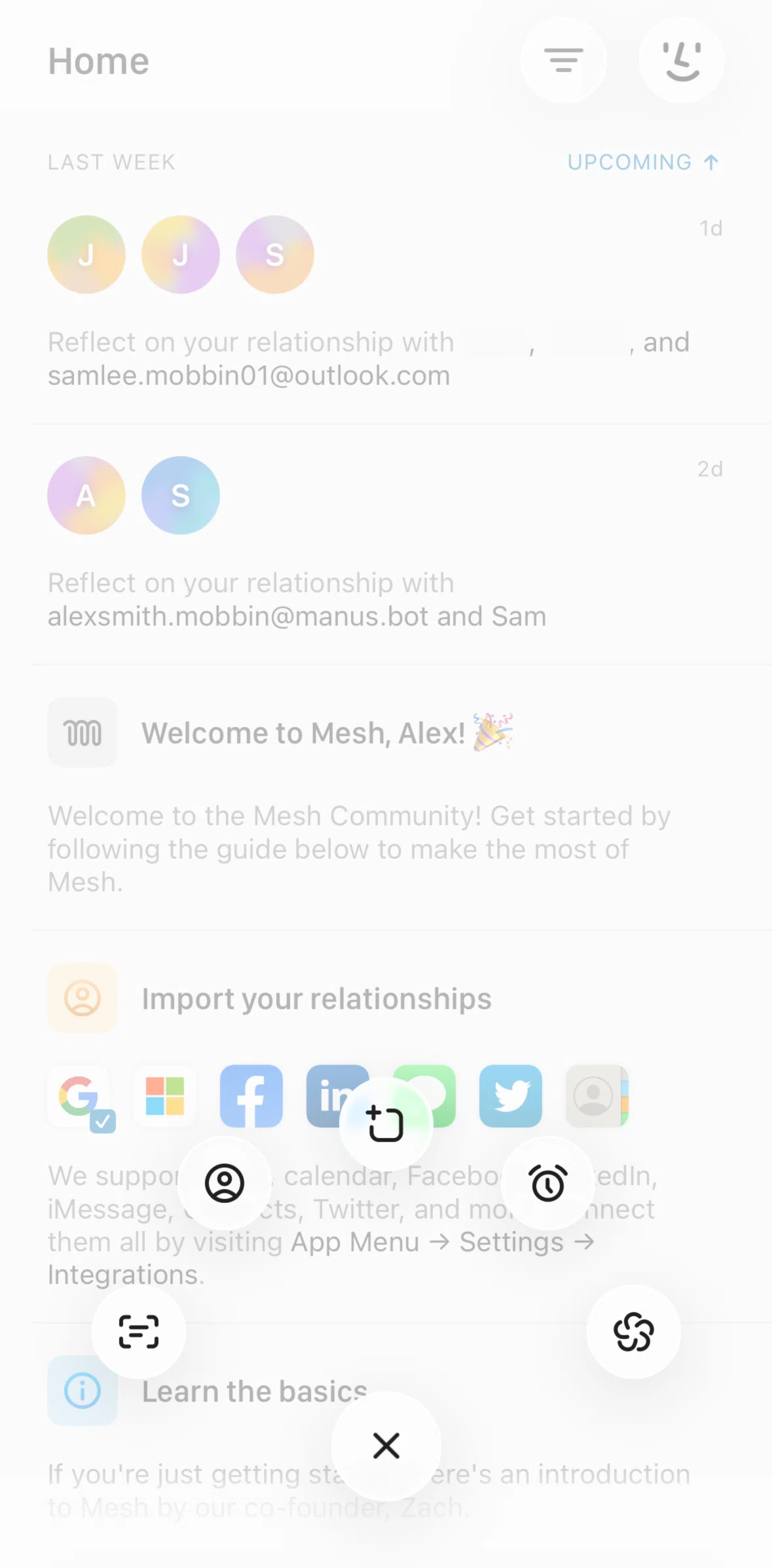 Mesh Screen screen in the Chatting with Nexus flow