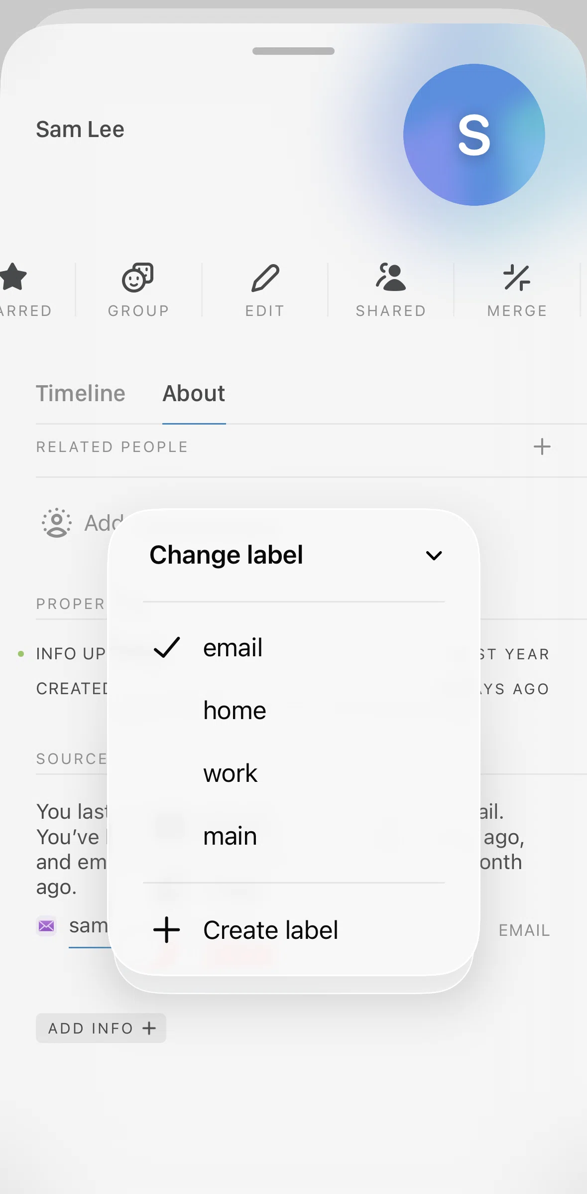 Mesh Screen screen in the Creating a label flow