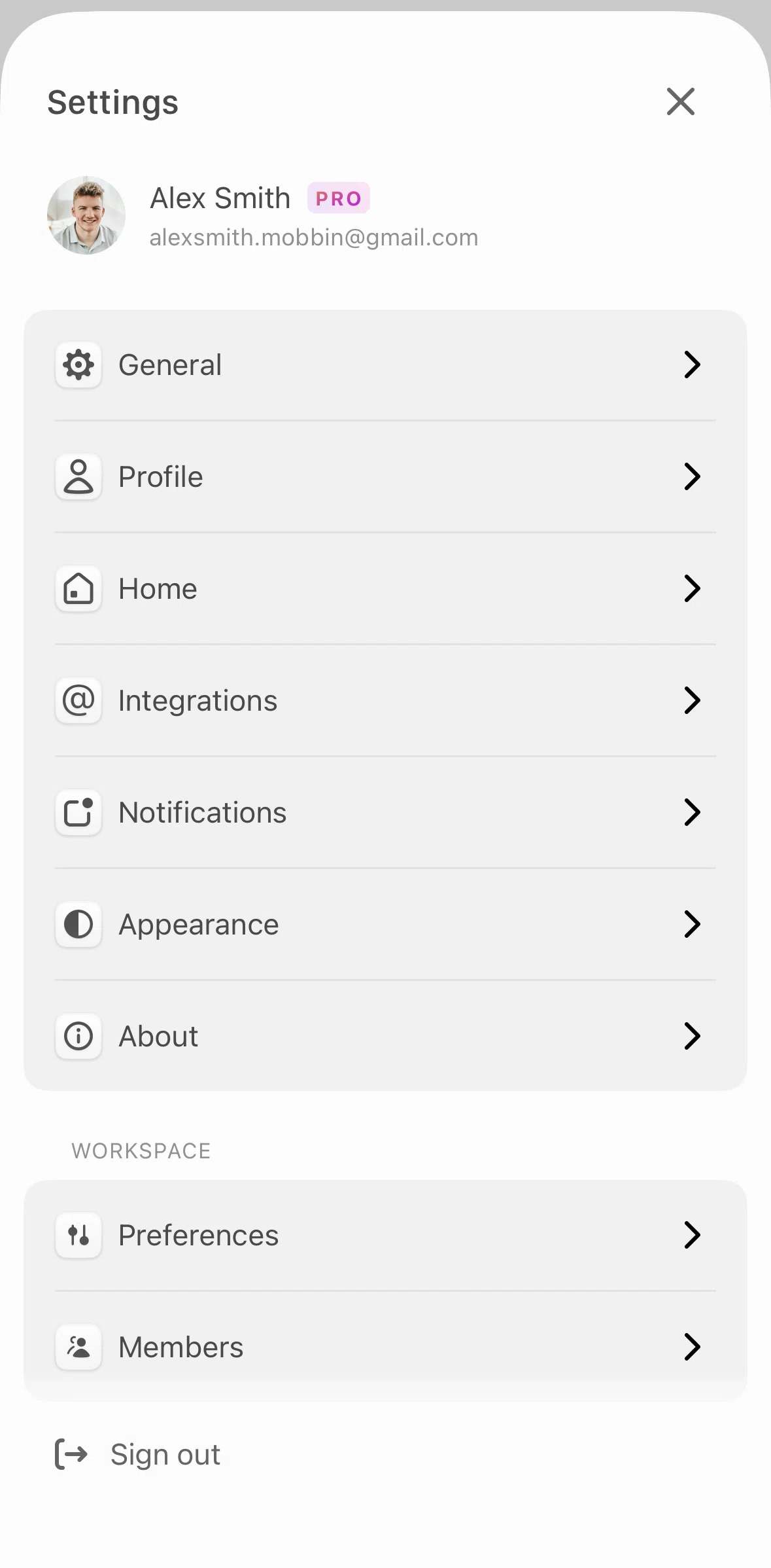 Mesh Screen screen in the Editing general settings flow