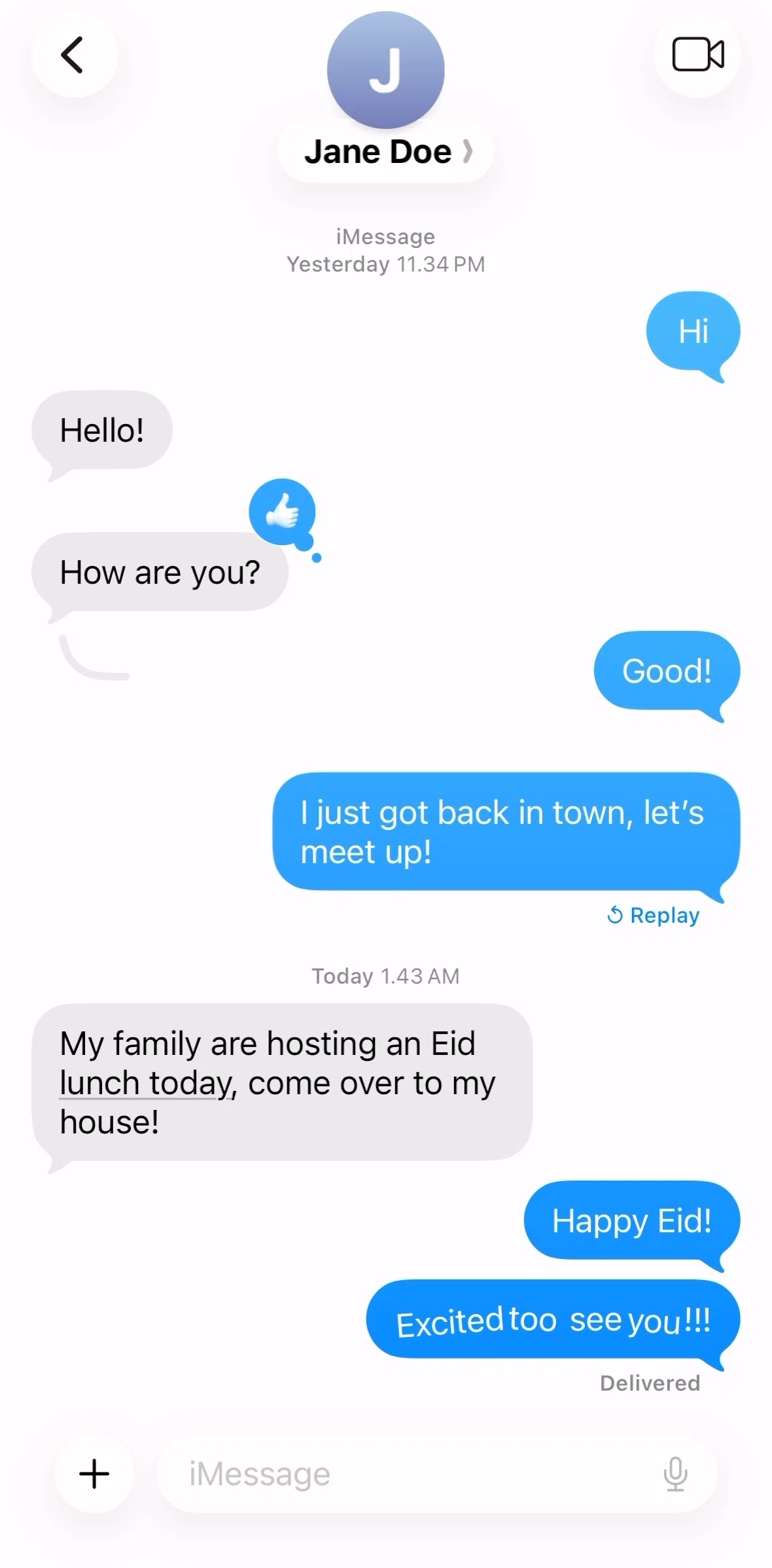 Messages Screen screen in the Sending a photo (camera input) flow