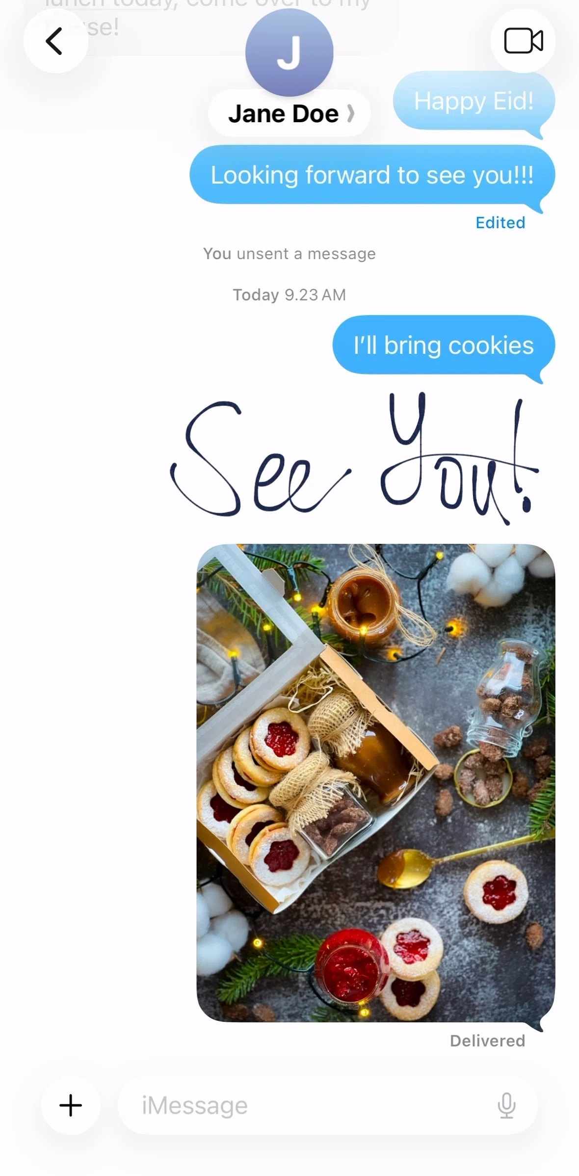 Messages Screen screen in the Setting a photo as background flow