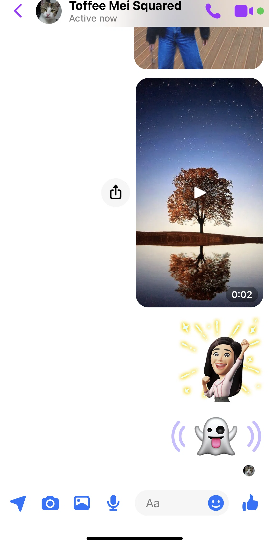 Messenger Screen screen in the Bumping a message flow