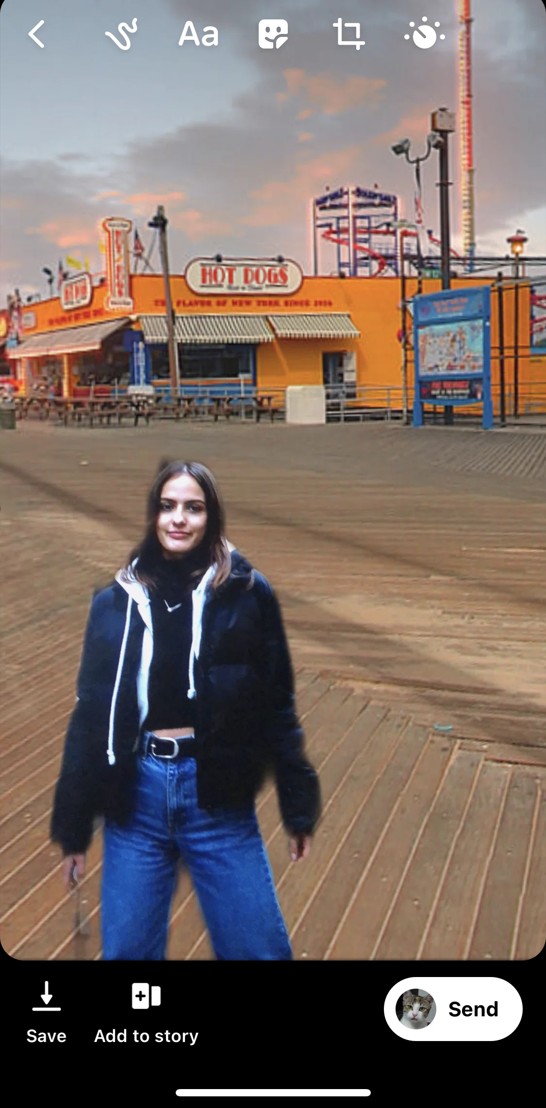 Messenger Screen screen in the Editing an image flow