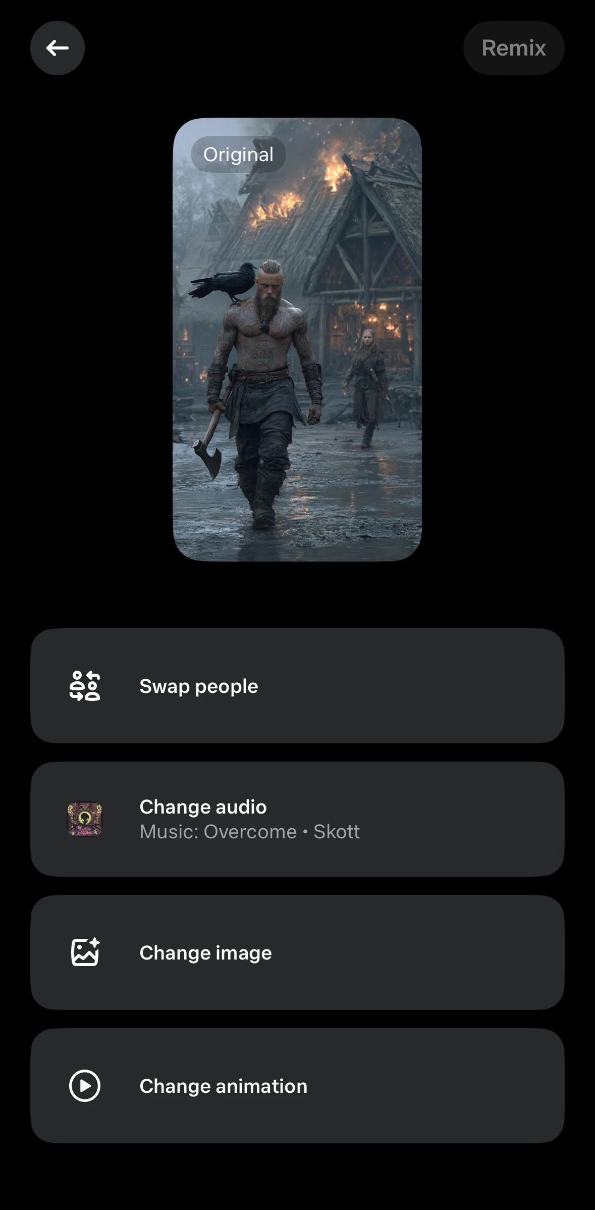 Meta AI Screen screen in the Audio (Vibes) flow