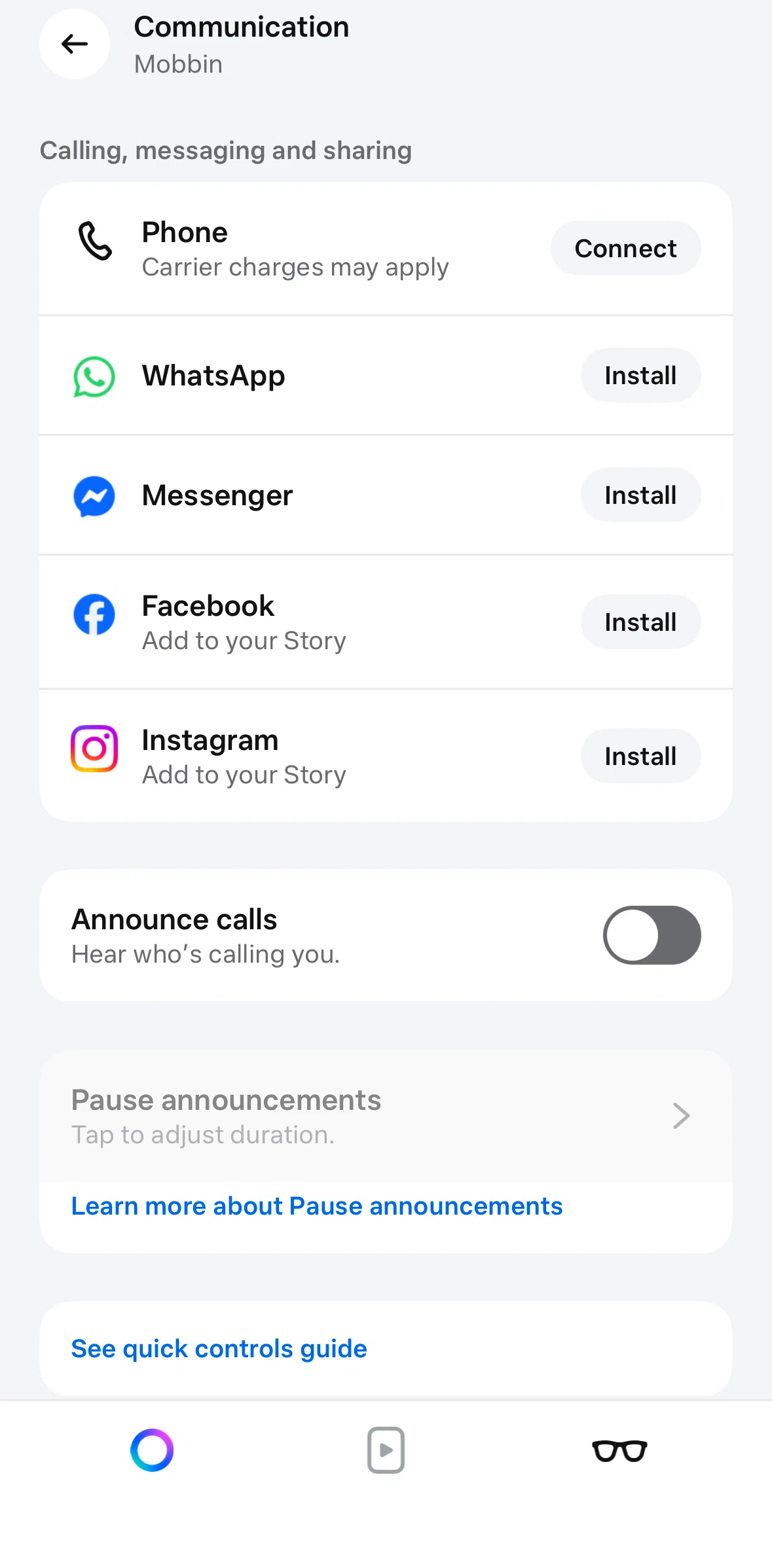 Meta AI Screen screen in the Connecting to a phone flow