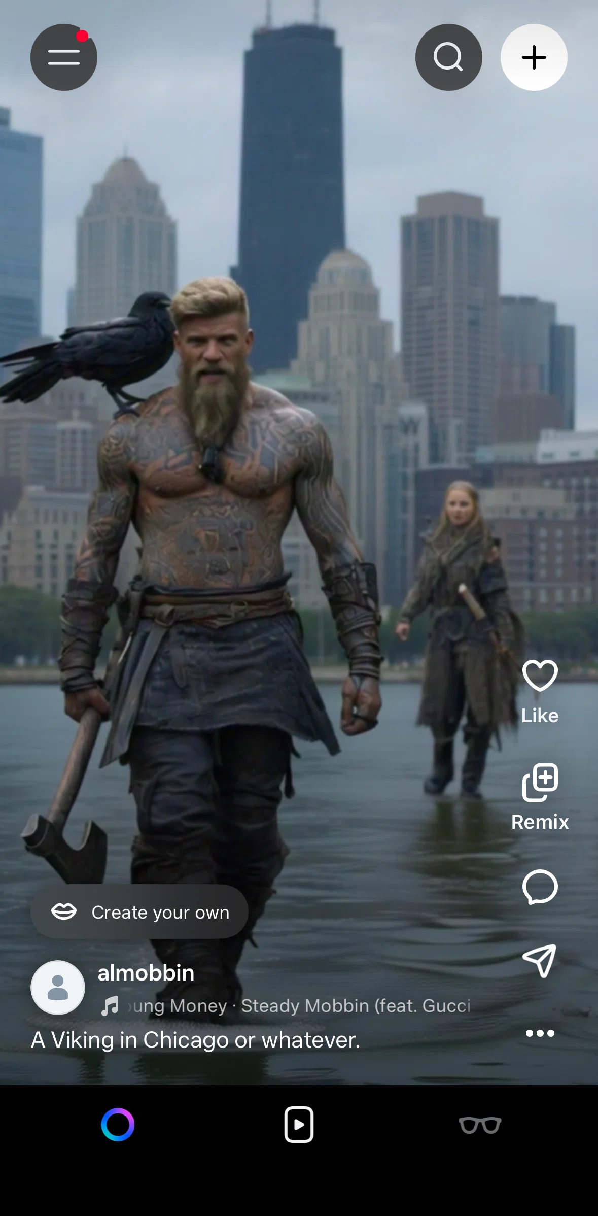 Meta AI Screen screen in the Removing a video flow