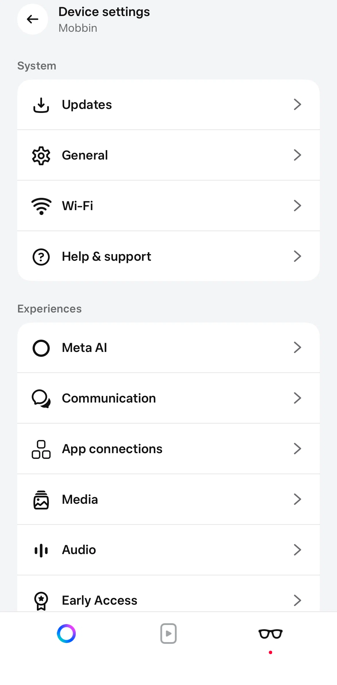 Meta AI Screen screen in the Reporting problem flow