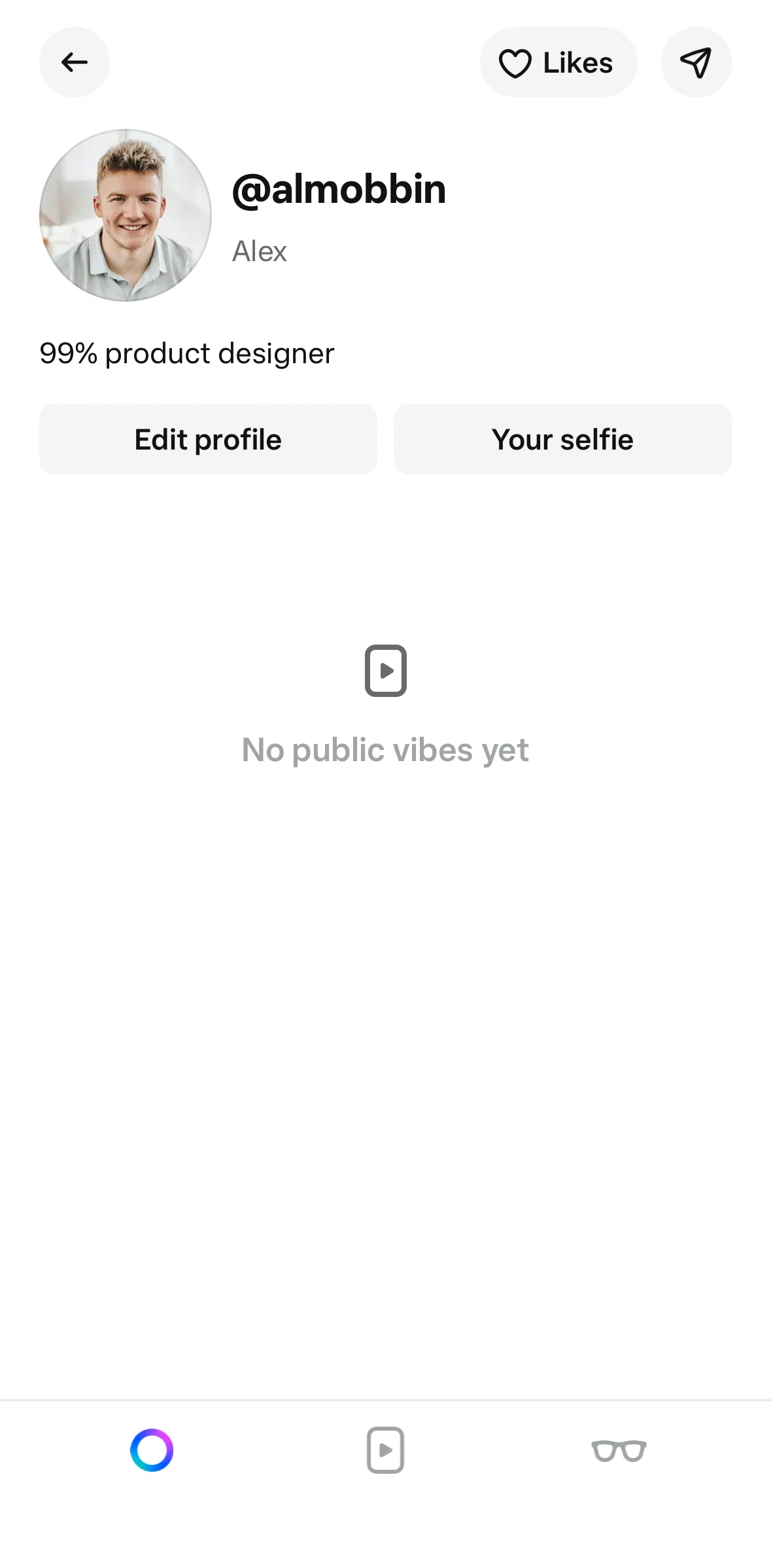 Meta AI Screen screen in the Selfie flow