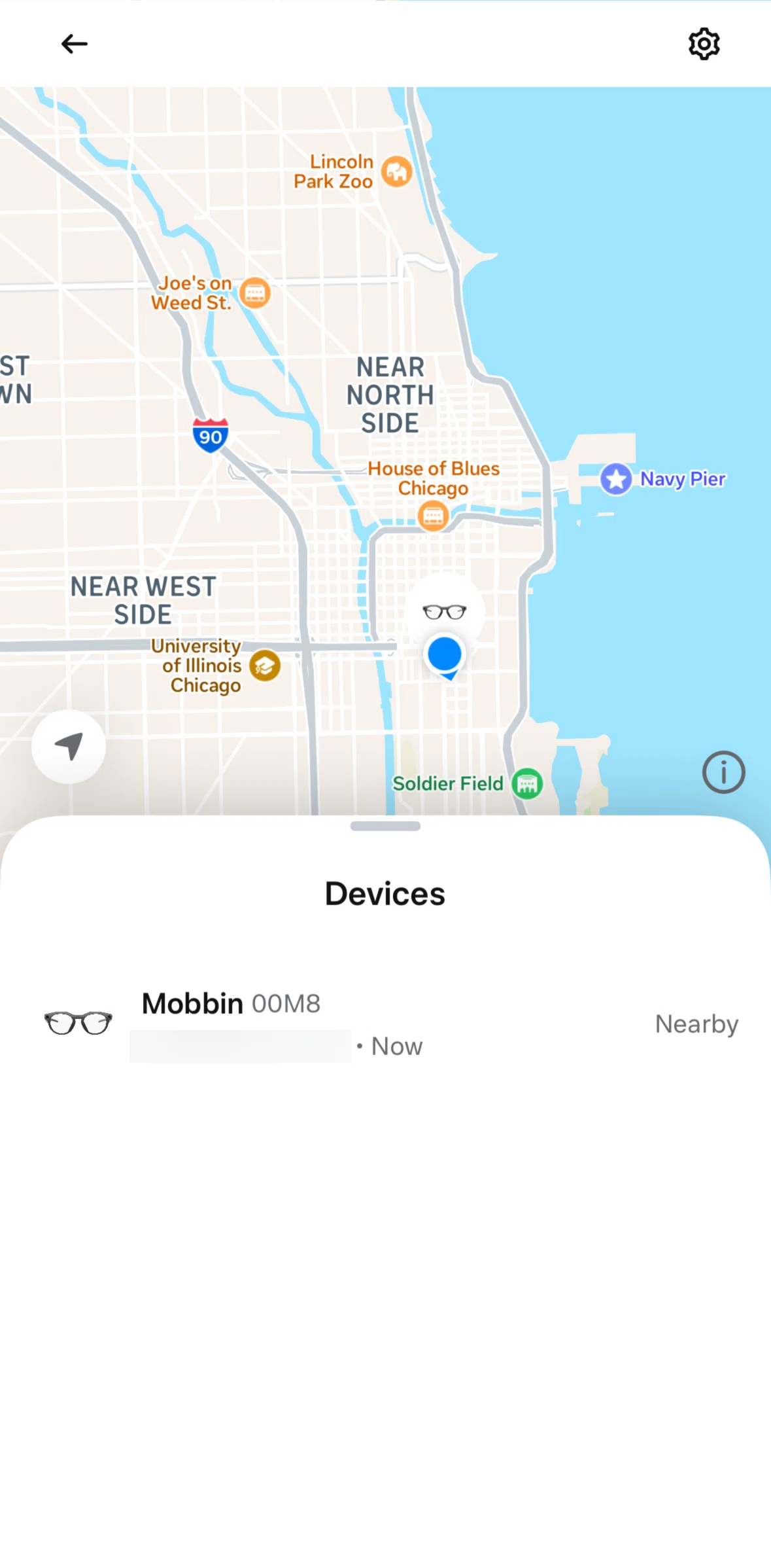 Meta AI Screen screen in the Turning off find device flow