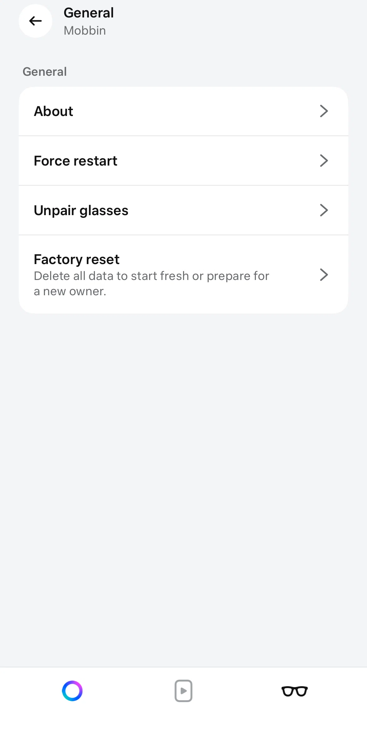 Meta AI Screen screen in the Version flow