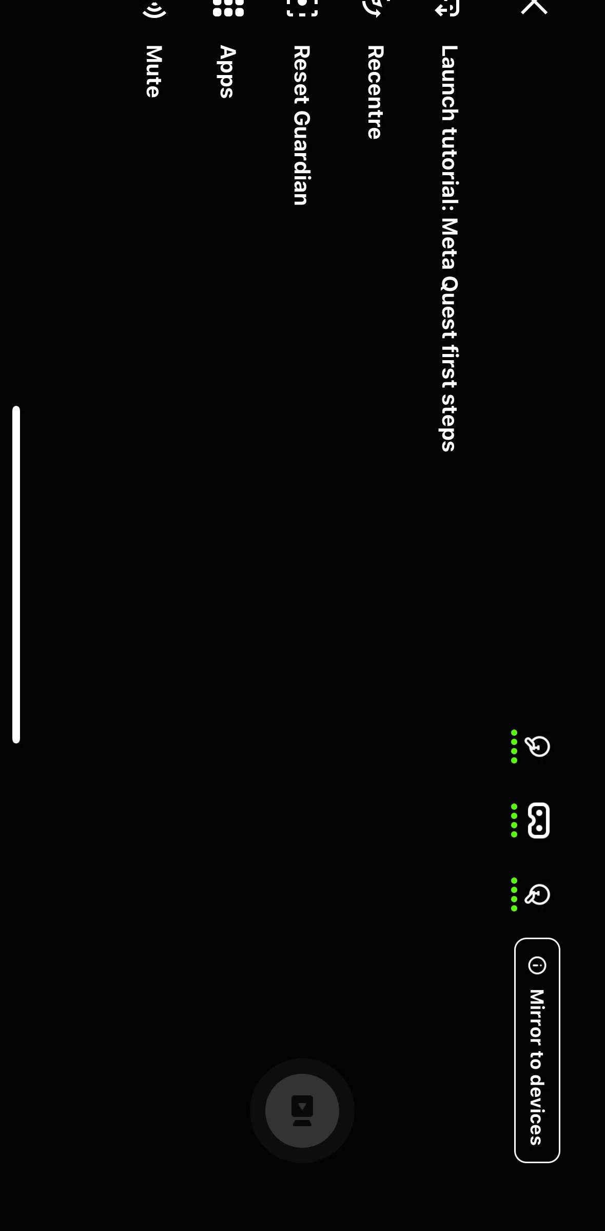Meta Quest Screen screen in the Apps (cast) flow