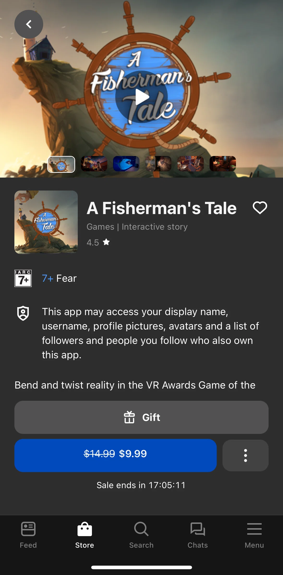 Meta Quest Screen screen in the Redeem gift flow