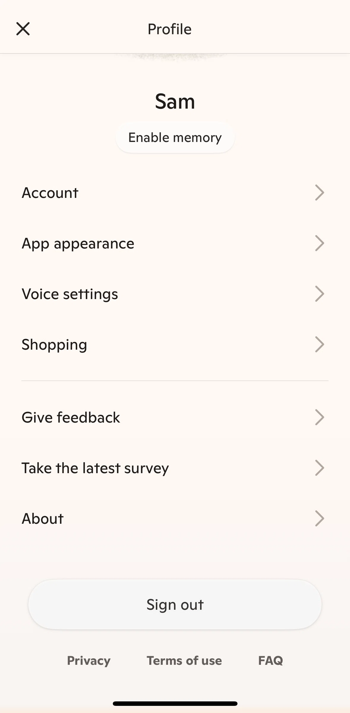 Microsoft Copilot Screen screen in the Completing a survey flow