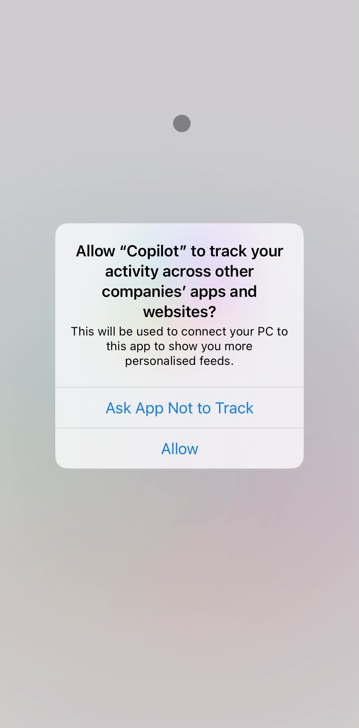Microsoft Copilot Enable tracking screen in the Onboarding flow