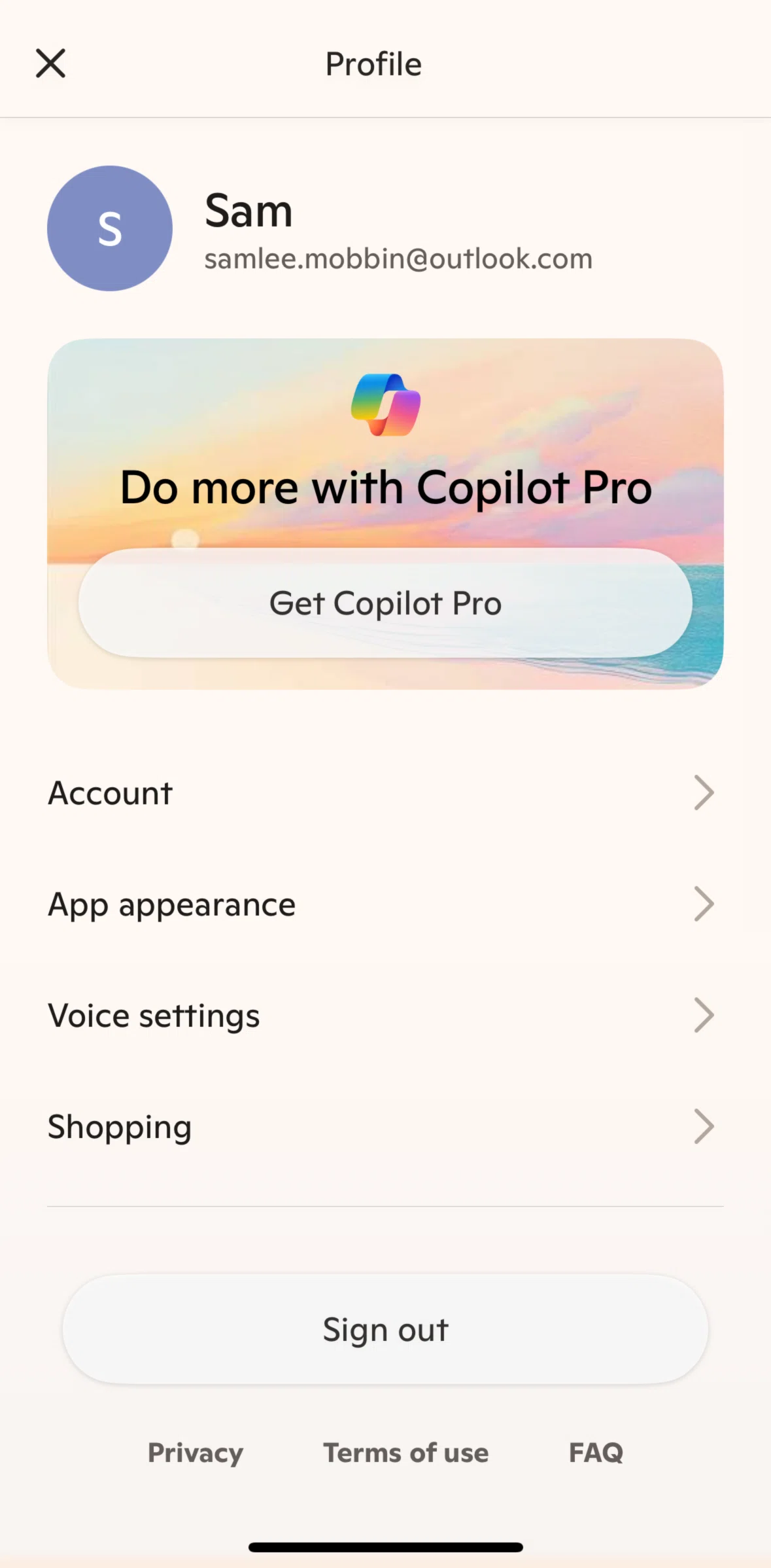 Microsoft Copilot Screen screen in the Subscribing to Copilot Pro flow