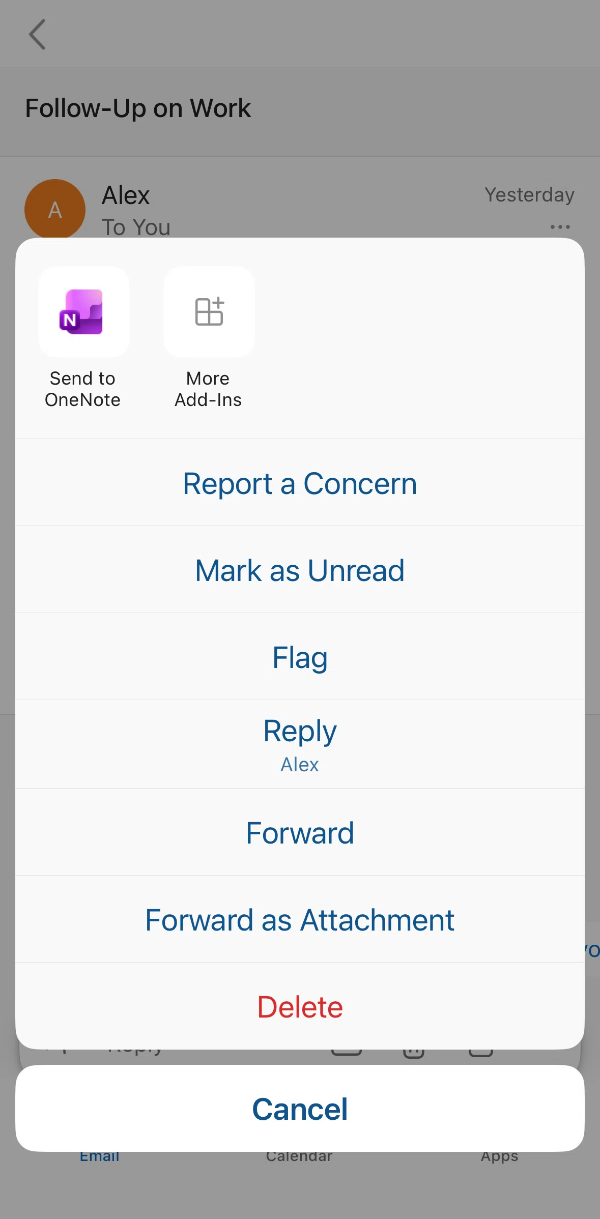 Microsoft Outlook Screen screen in the Adding an add-in flow
