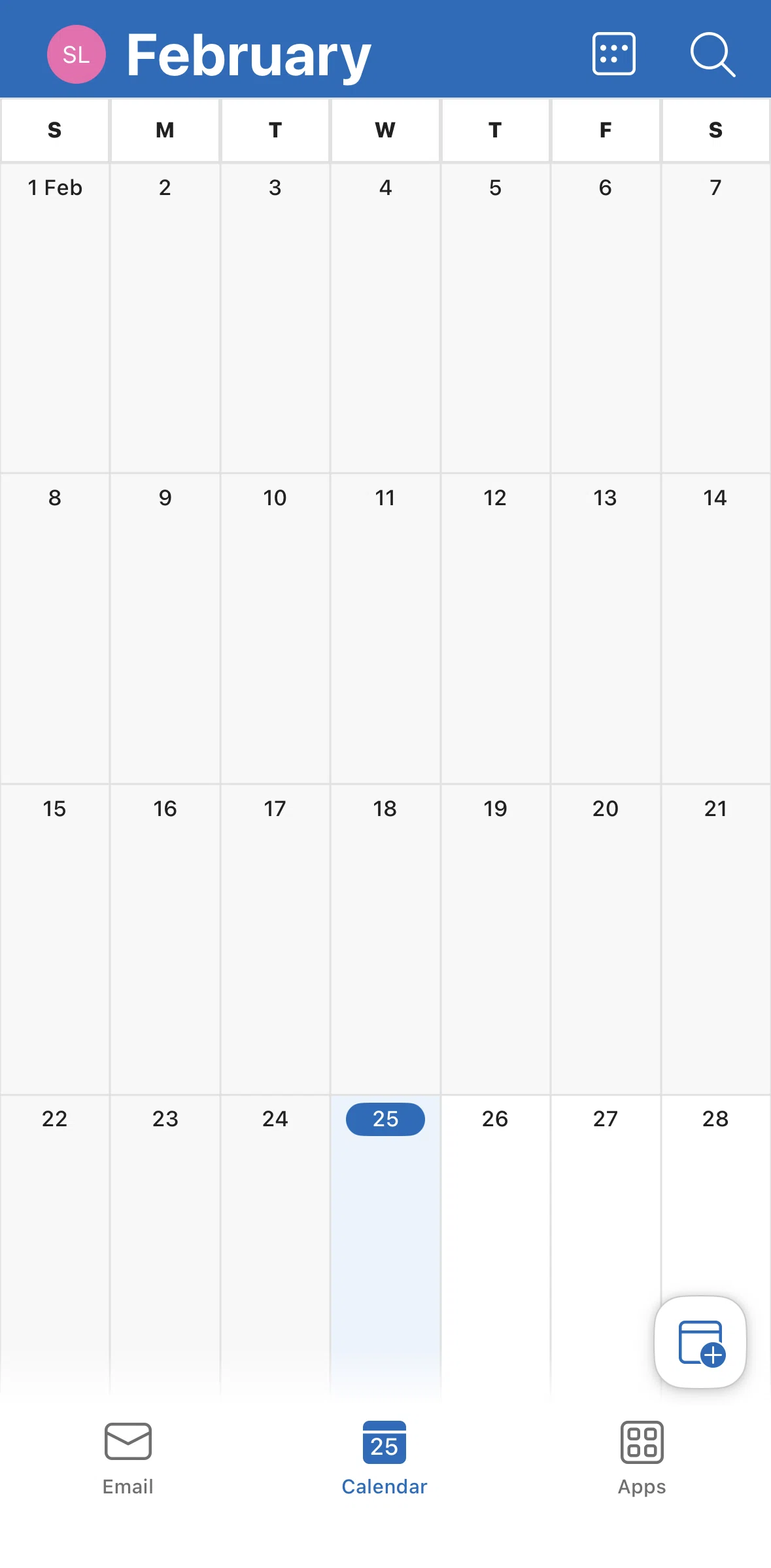 Microsoft Outlook Screen screen in the Creating an event flow