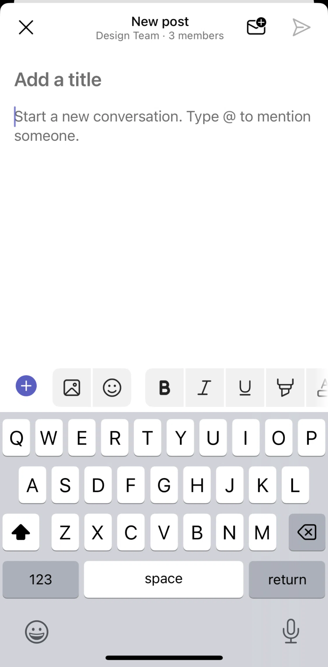 Microsoft Teams Screen screen in the Action options (post) flow