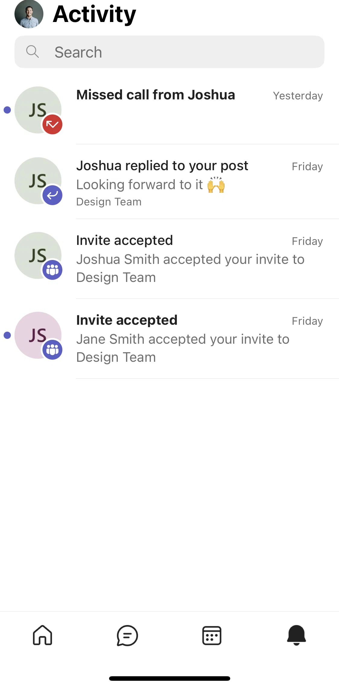 Microsoft Teams Screen screen in the Calls flow