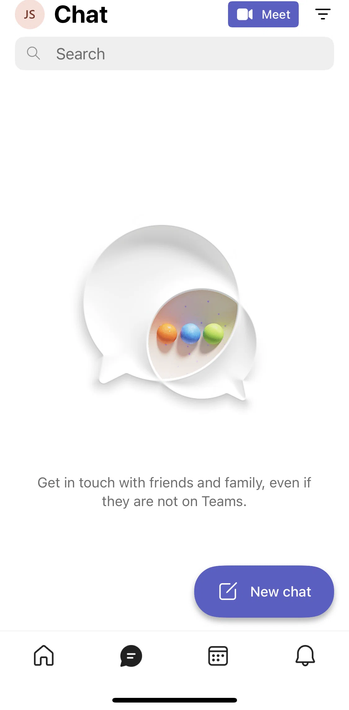 Microsoft Teams Screen screen in the Creating a chat flow