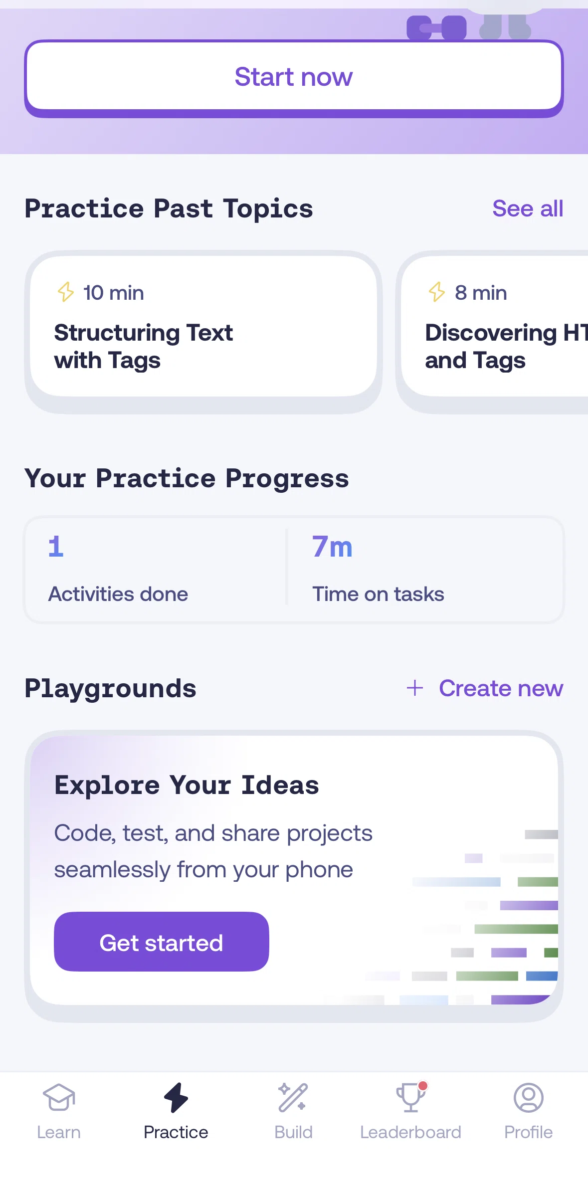 Mimo Screen screen in the Creating a playground flow