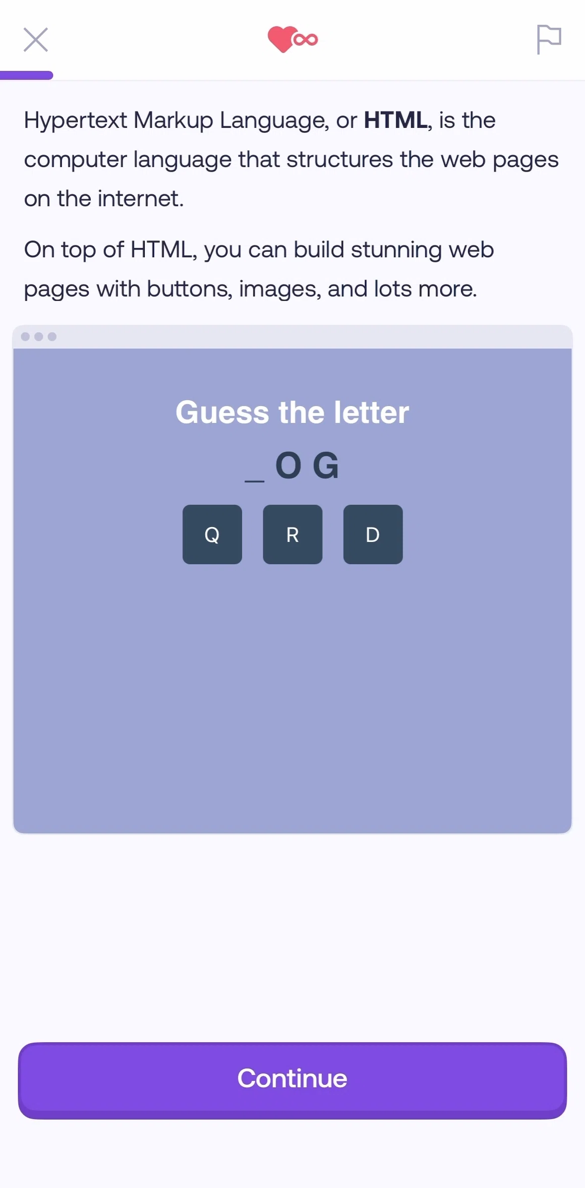 Mimo Screen screen in the Reporting a lesson flow