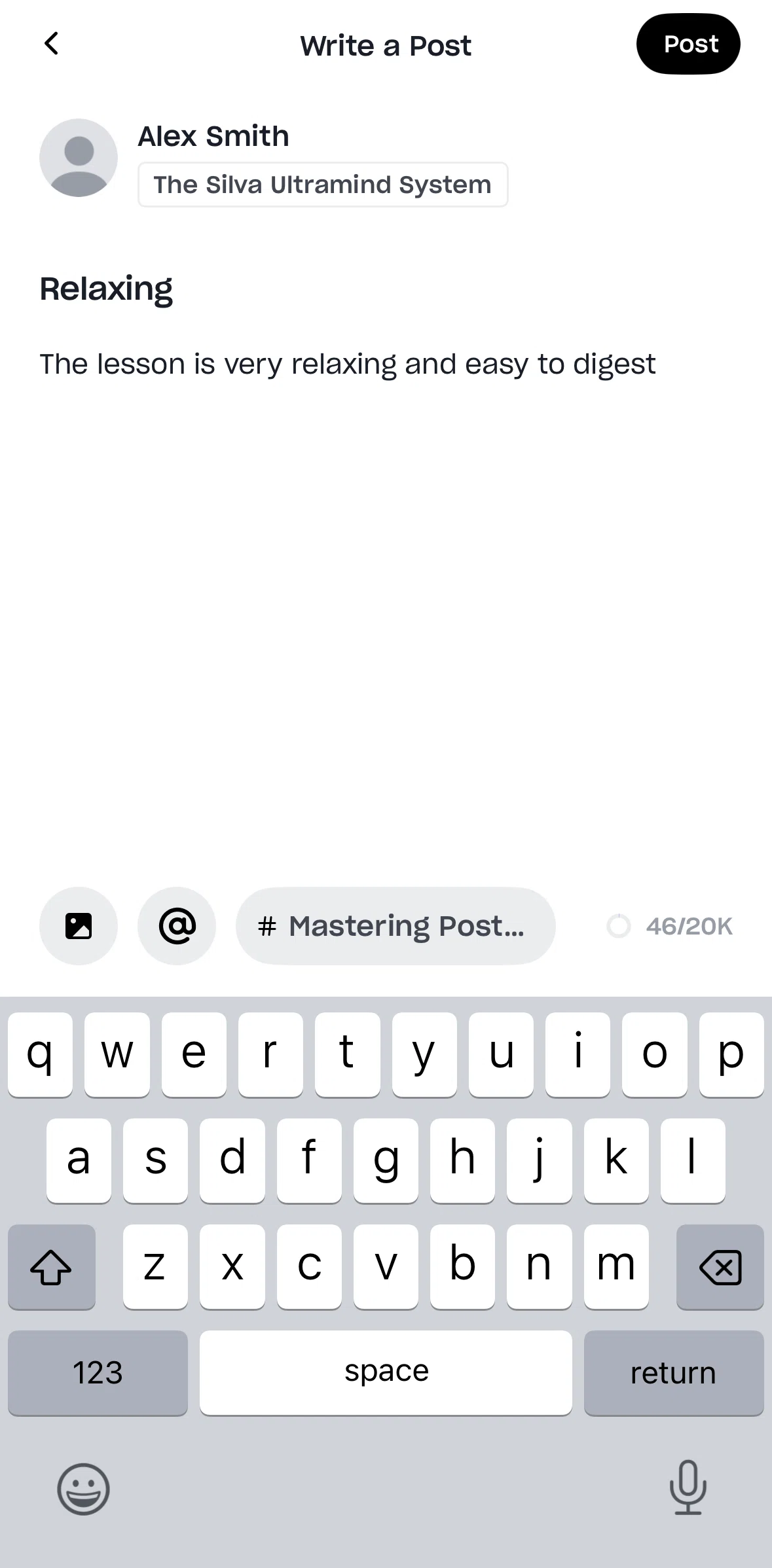 Mindvalley Screen screen in the Adding a photo flow
