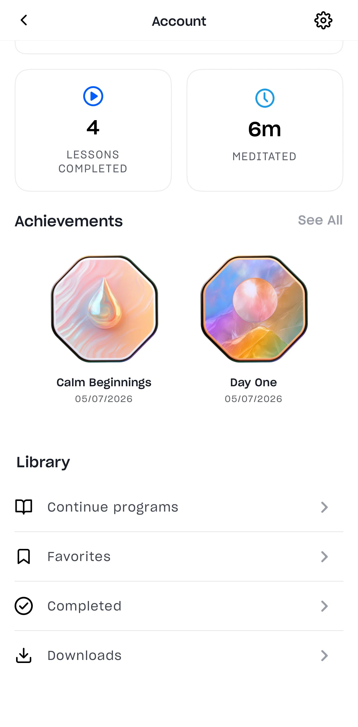 Mindvalley Screen screen in the Continue programs flow