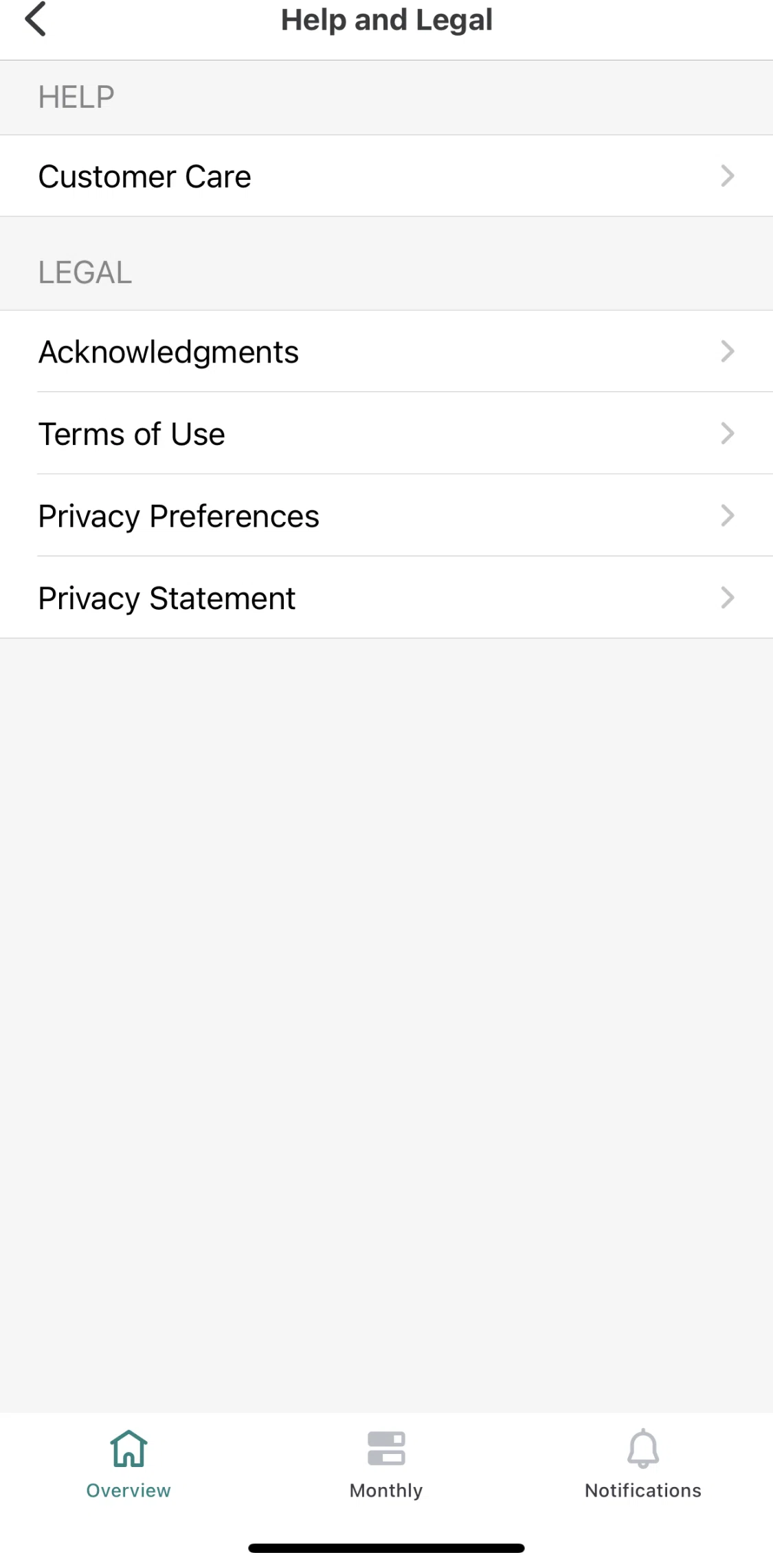 Mint Screen screen in the Privacy preferences flow