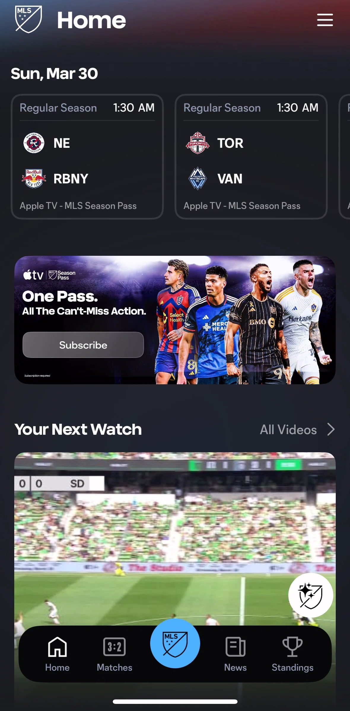 MLS Screen screen in the Home flow