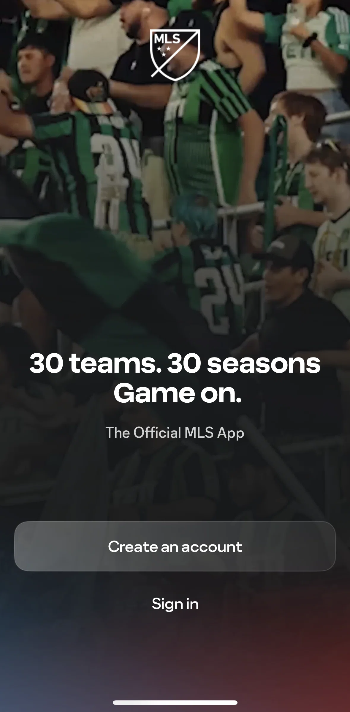 MLS Screen screen in the Logging in flow