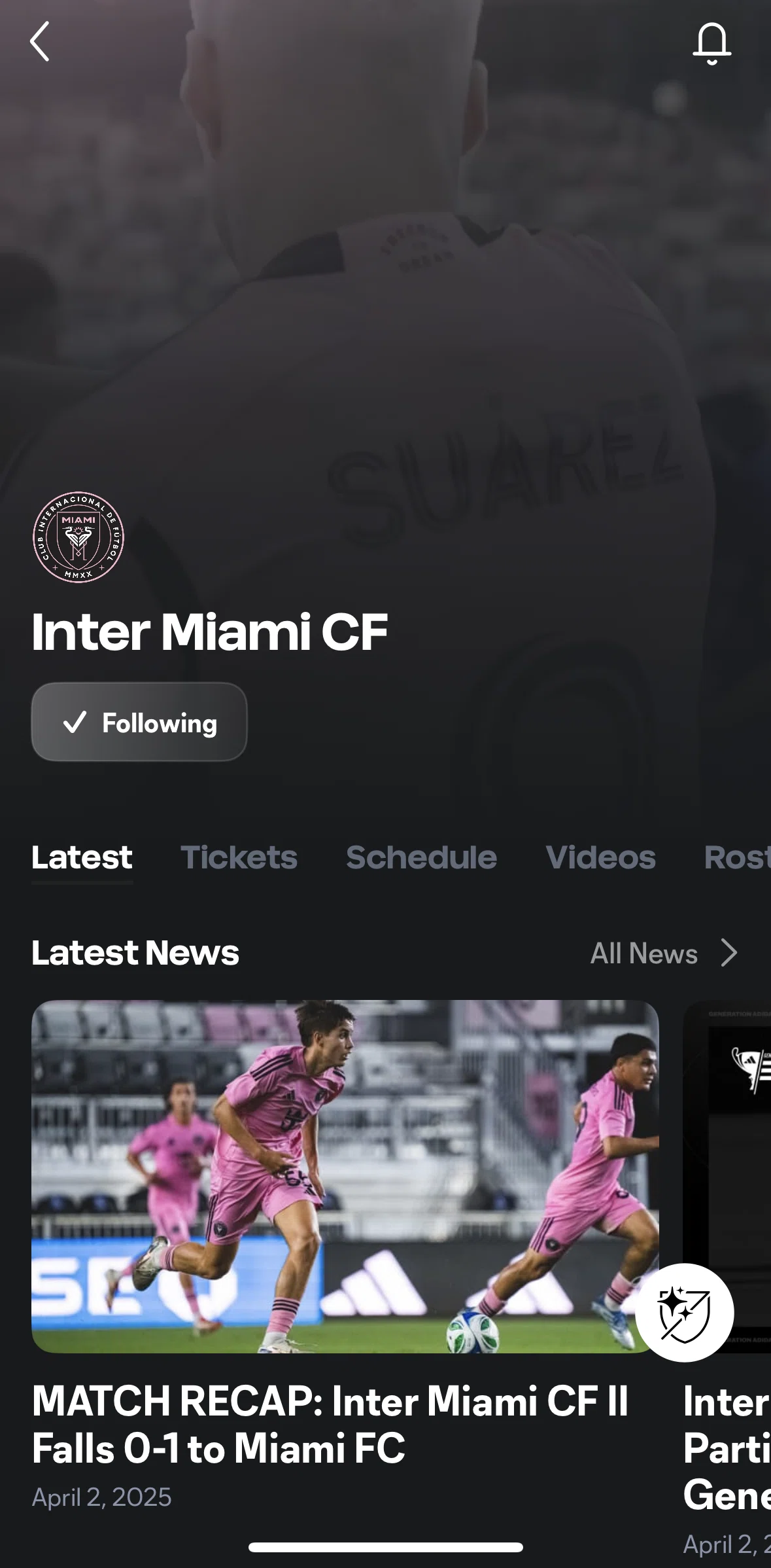 MLS Screen screen in the Videos flow
