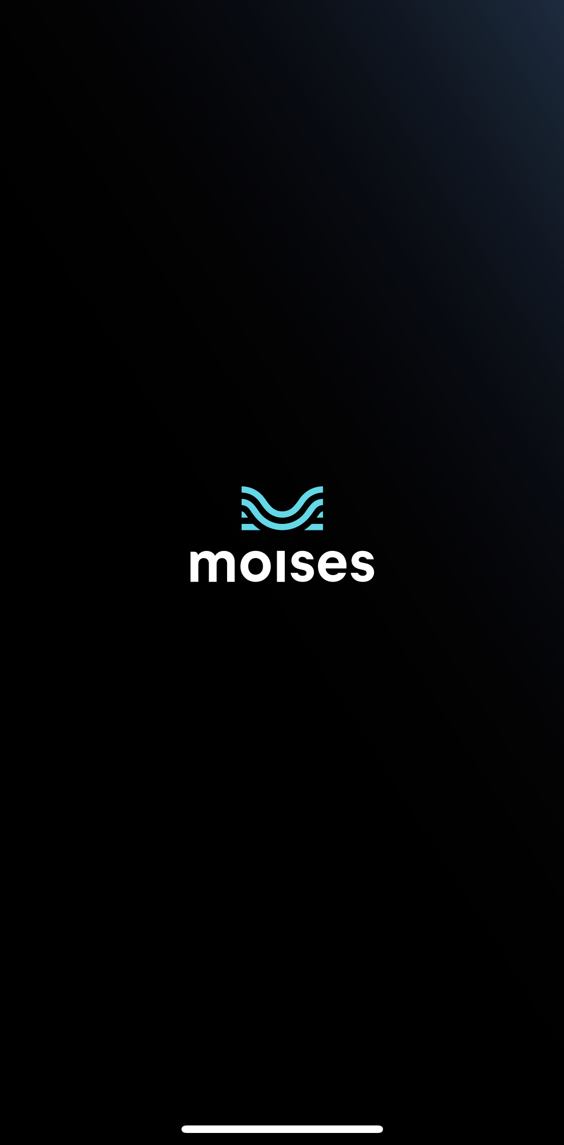 Moises Splash screen screen in the General Browsing flow