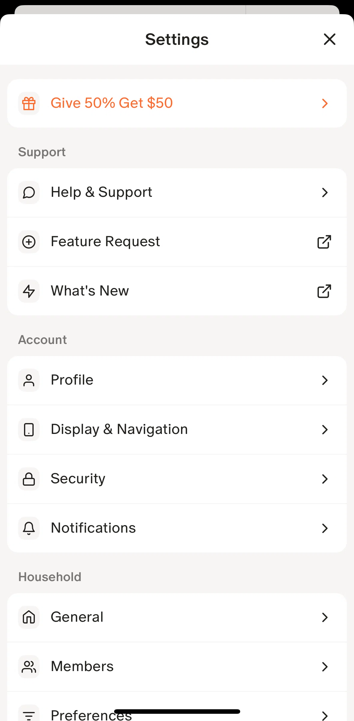 Monarch Screen screen in the Contacting support flow