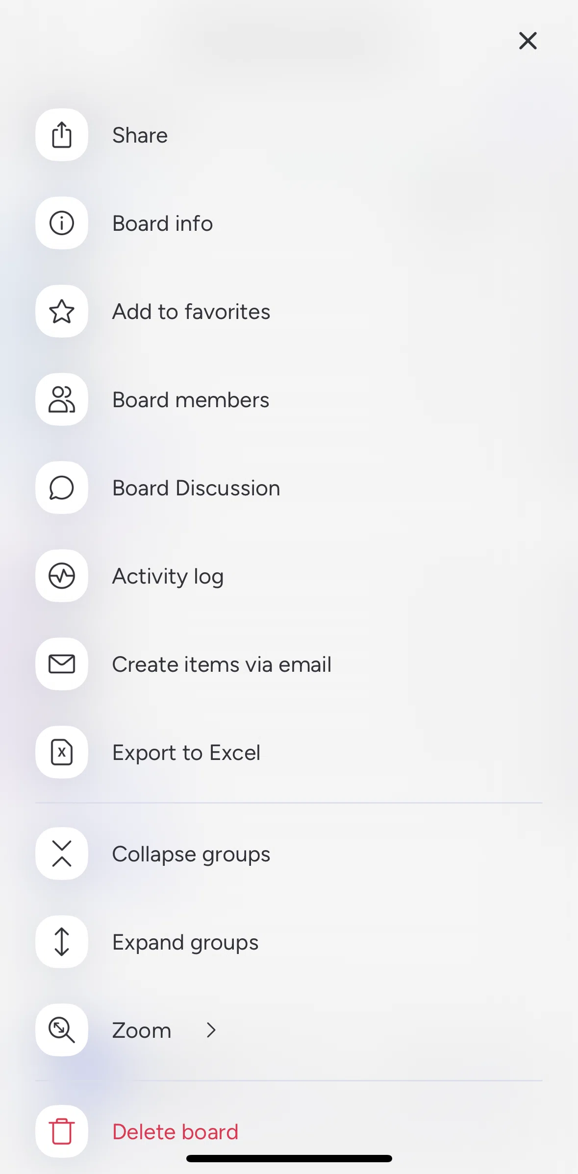 monday.com Screen screen in the Board discussion flow