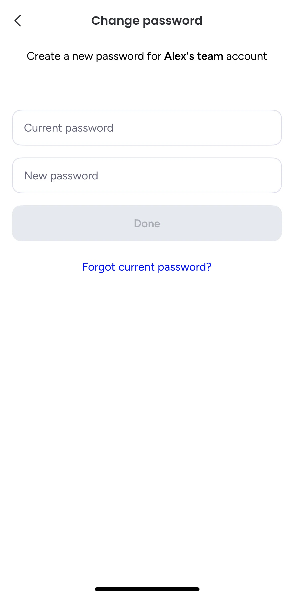 monday.com Screen screen in the Forgetting password flow