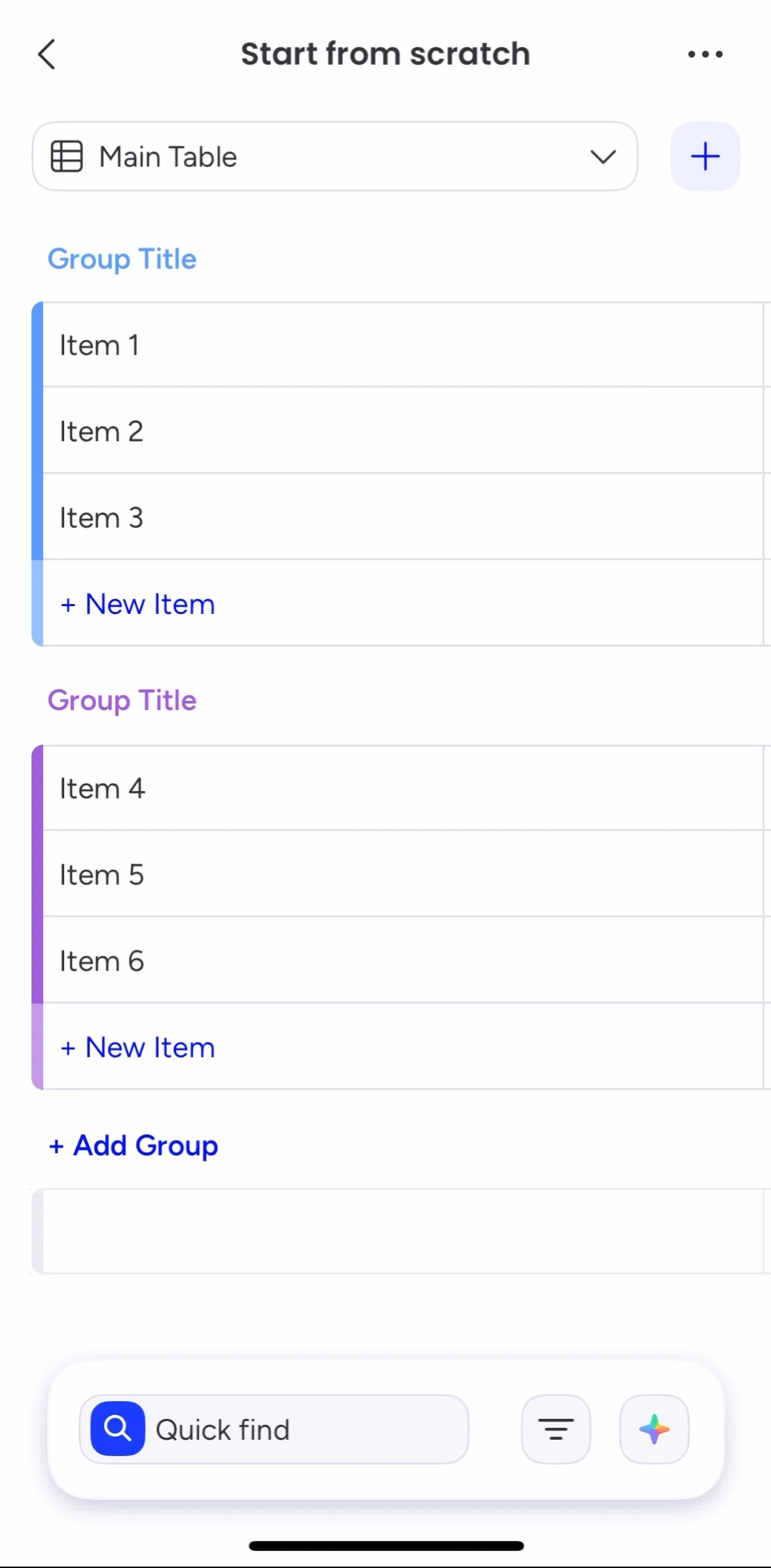 monday.com Screen screen in the Searching board flow