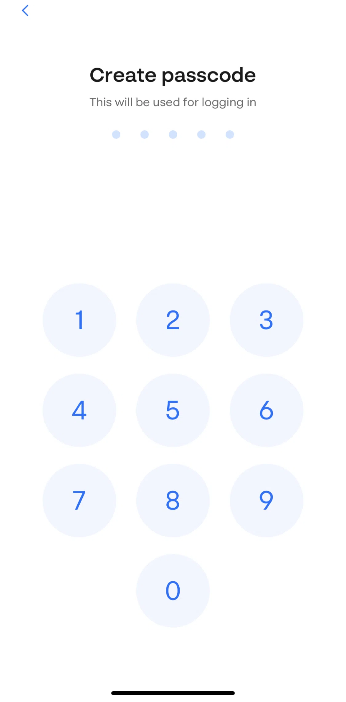 Monese Screen screen in the Verifying my contact details flow