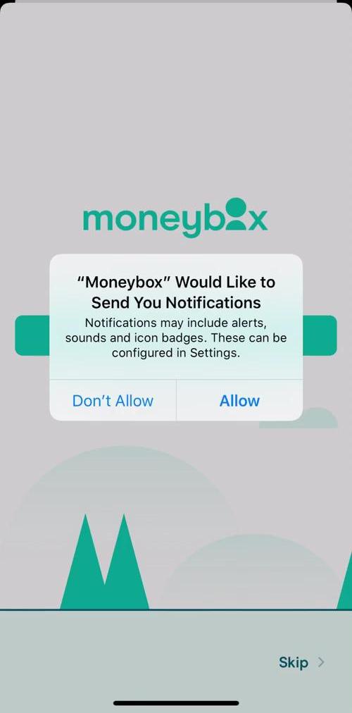 Moneybox Onboarding preview
