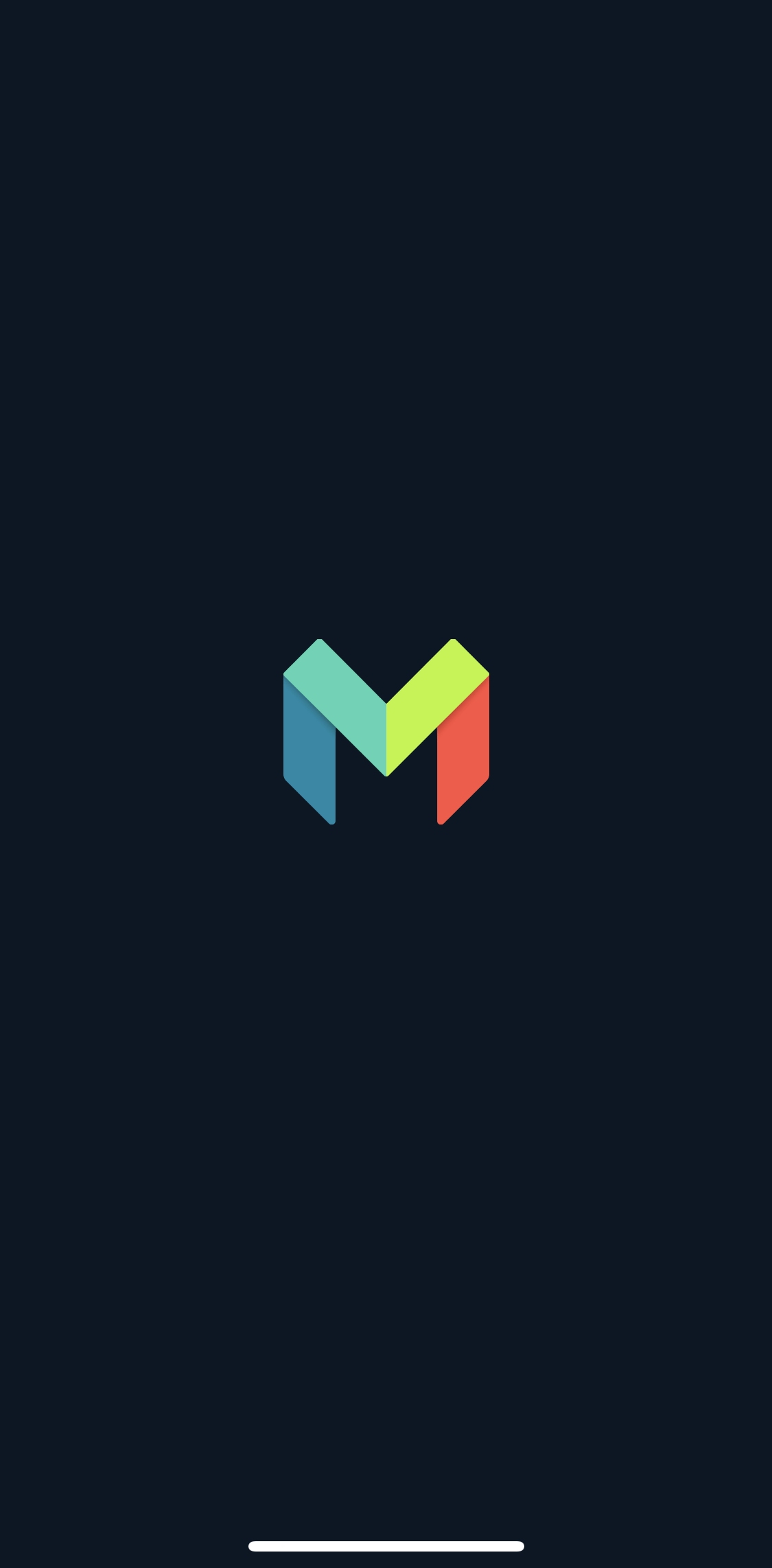 Monzo Splash screen screen in the Onboarding flow