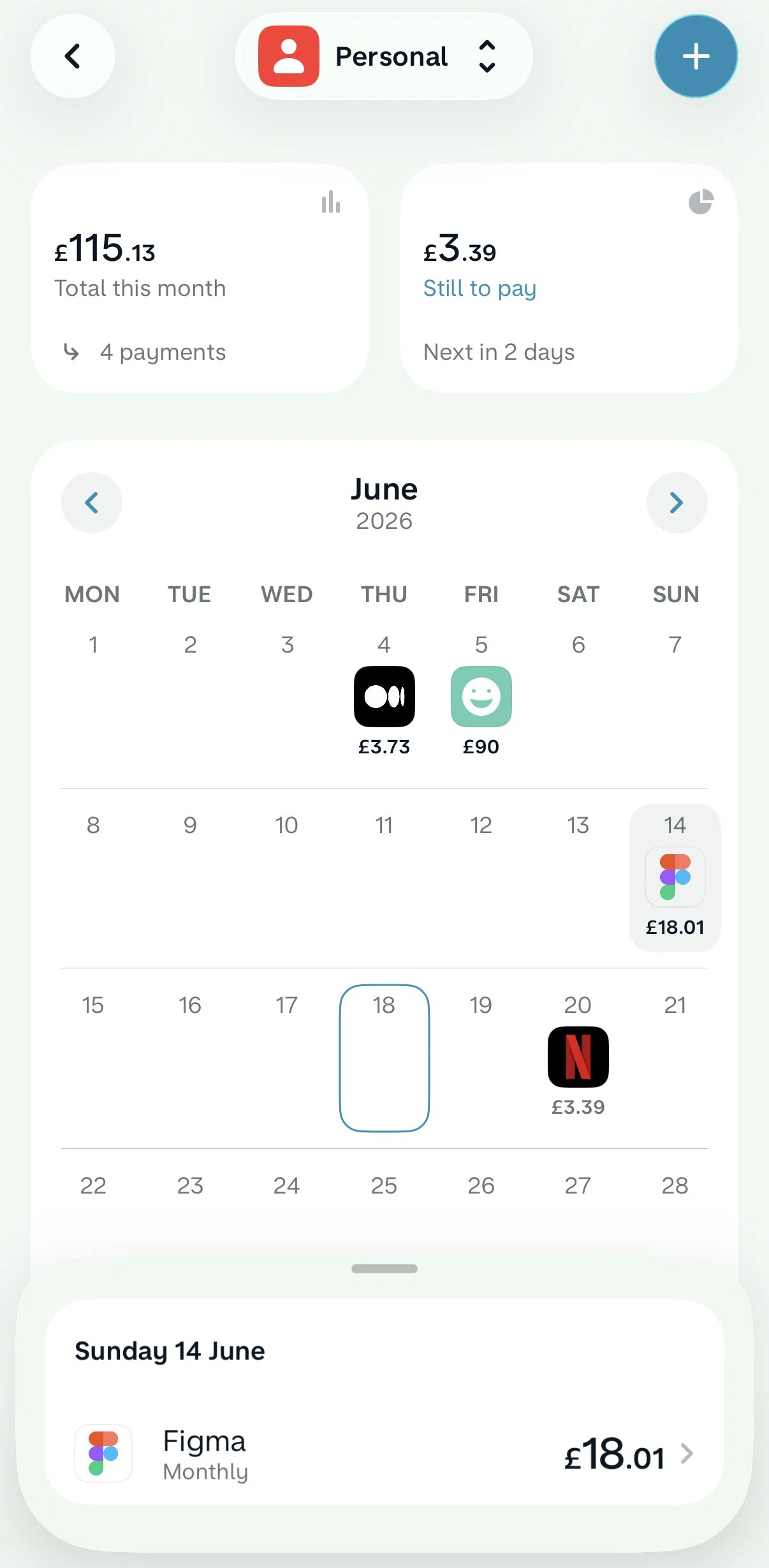 Monzo Screen screen in the Payment detail flow